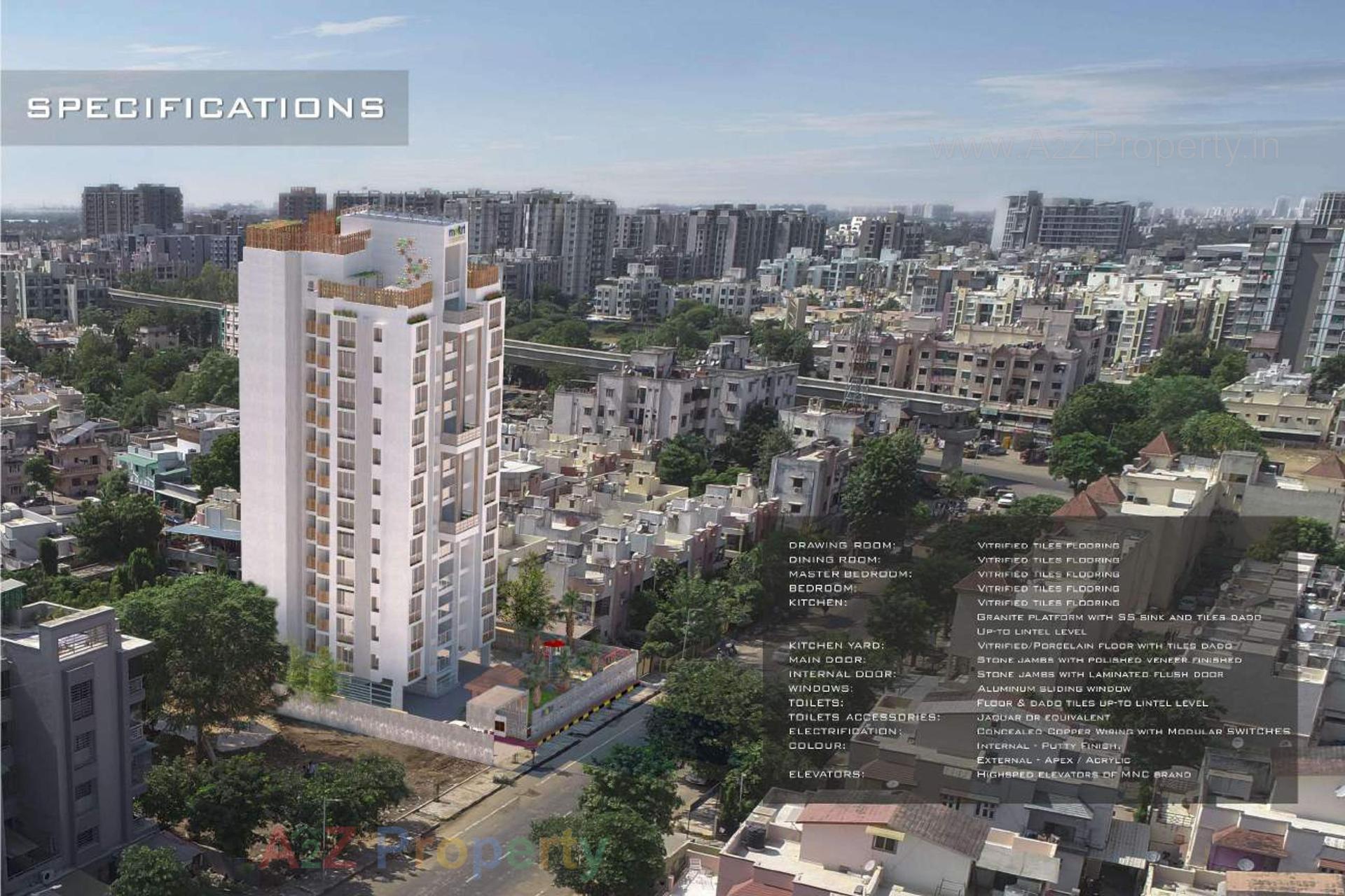 3D Elevation of real estate project Maitri Tower located at Motera, Ahmedabad, Gujarat