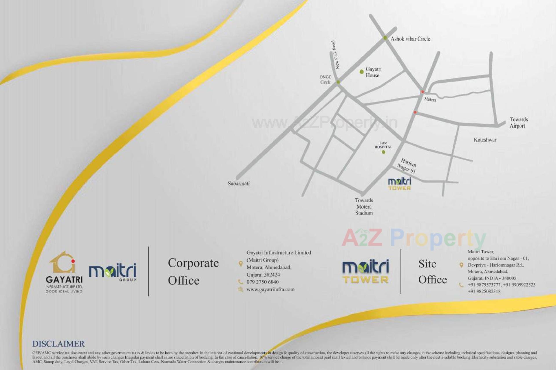  of real estate project Maitri Tower located at Motera, Ahmedabad, Gujarat
