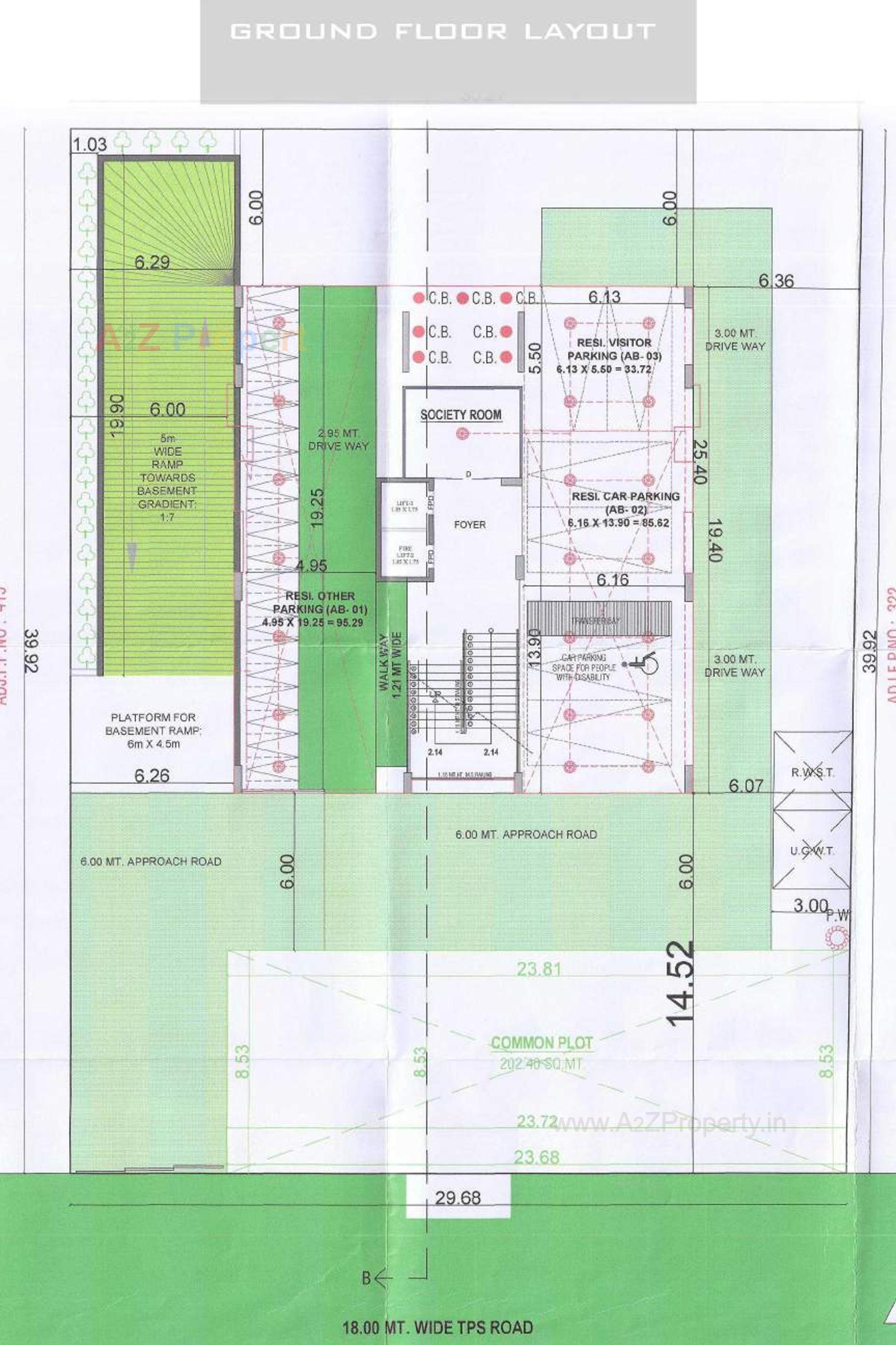 Layout of real estate project Maitri Tower located at Motera, Ahmedabad, Gujarat