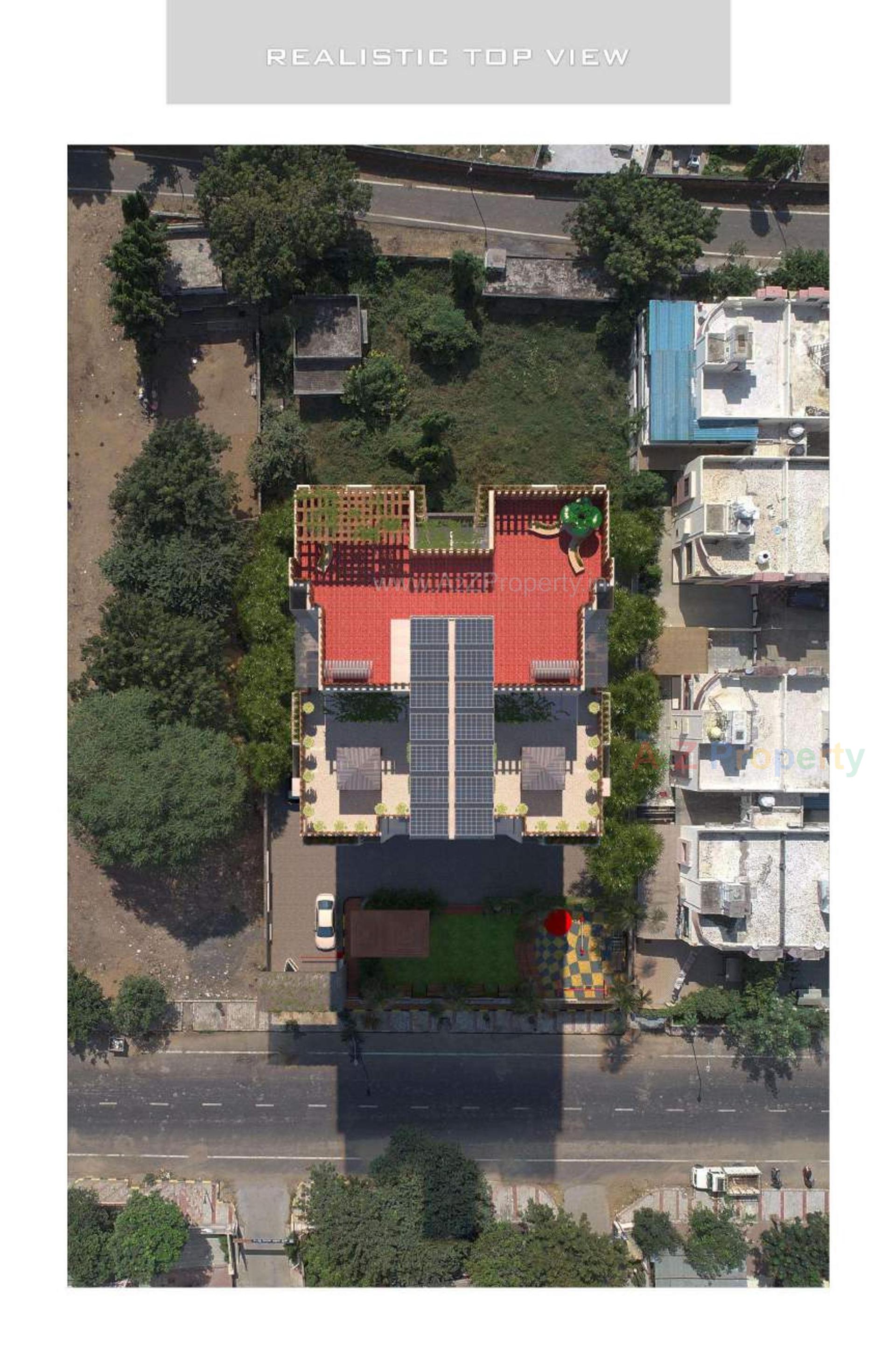 3D Elevation of real estate project Maitri Tower located at Motera, Ahmedabad, Gujarat