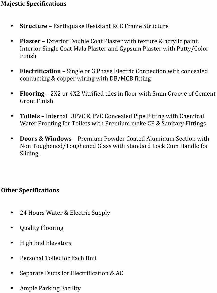  of real estate project Majestic located at Kocharab, Ahmedabad, Gujarat