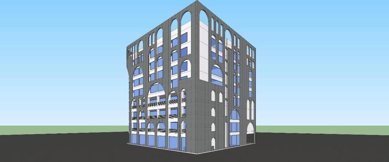3D Elevation of real estate project Majestic located at Kocharab, Ahmedabad, Gujarat