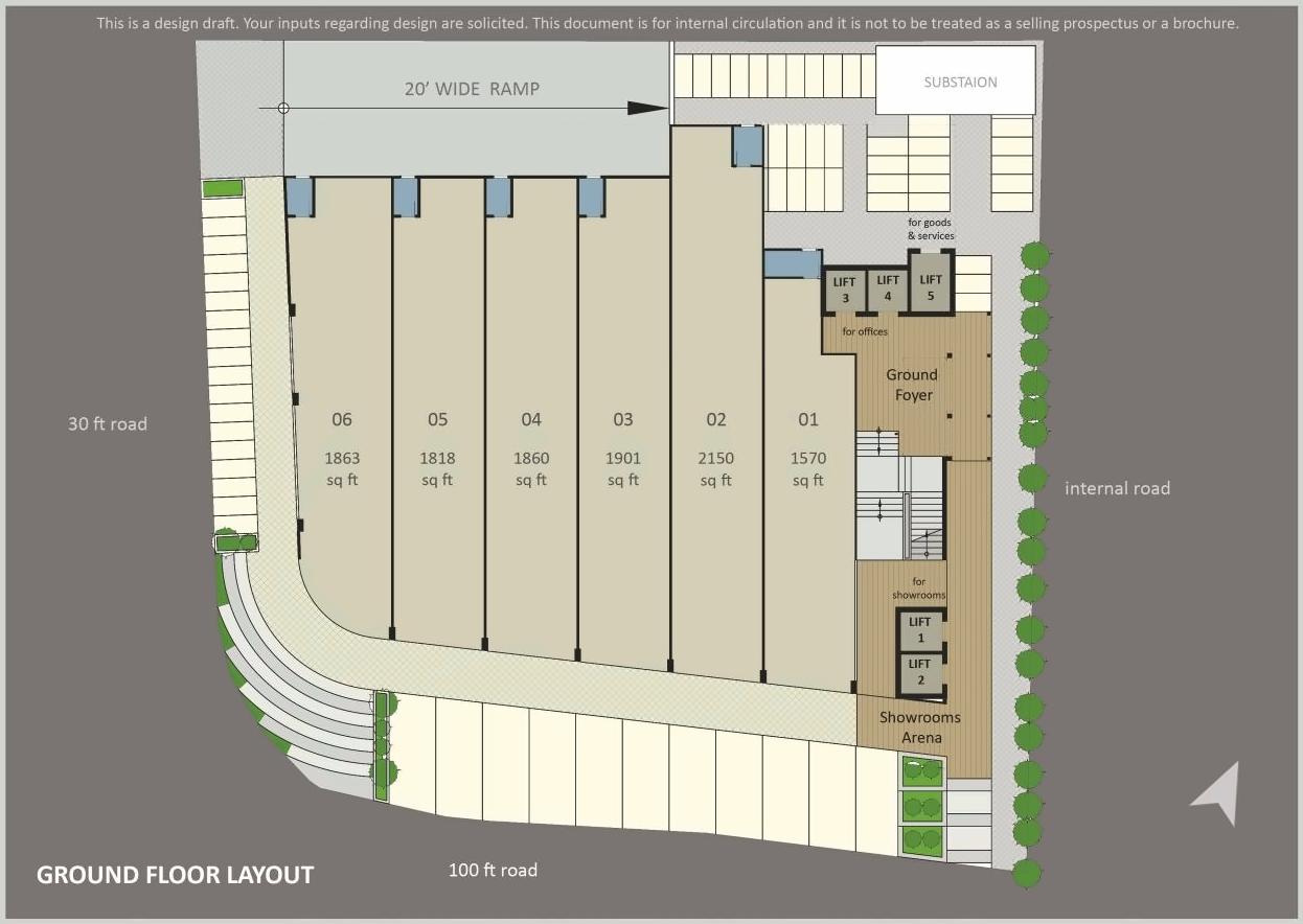 Layout of real estate project Majestic located at Kocharab, Ahmedabad, Gujarat