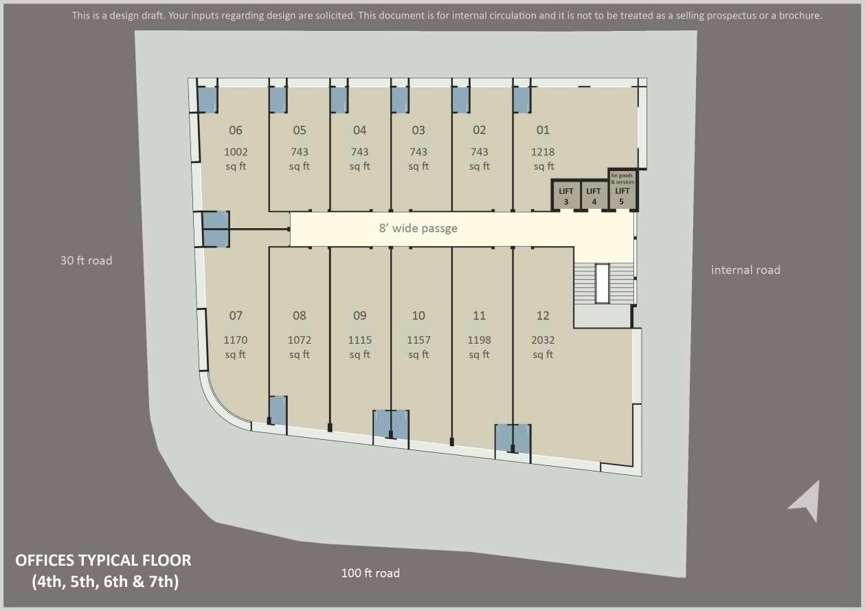 Layout of real estate project Majestic located at Kocharab, Ahmedabad, Gujarat