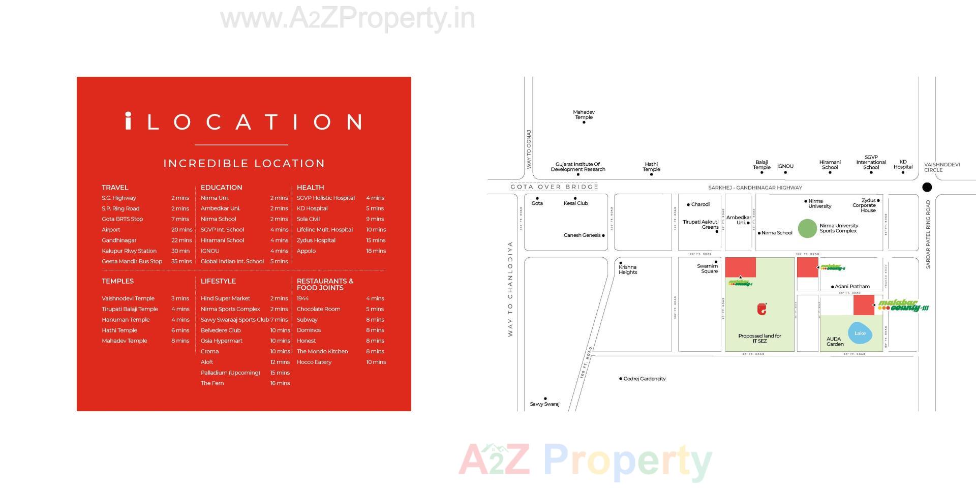  of real estate project Malabar County located at Tragad, Ahmedabad, Gujarat