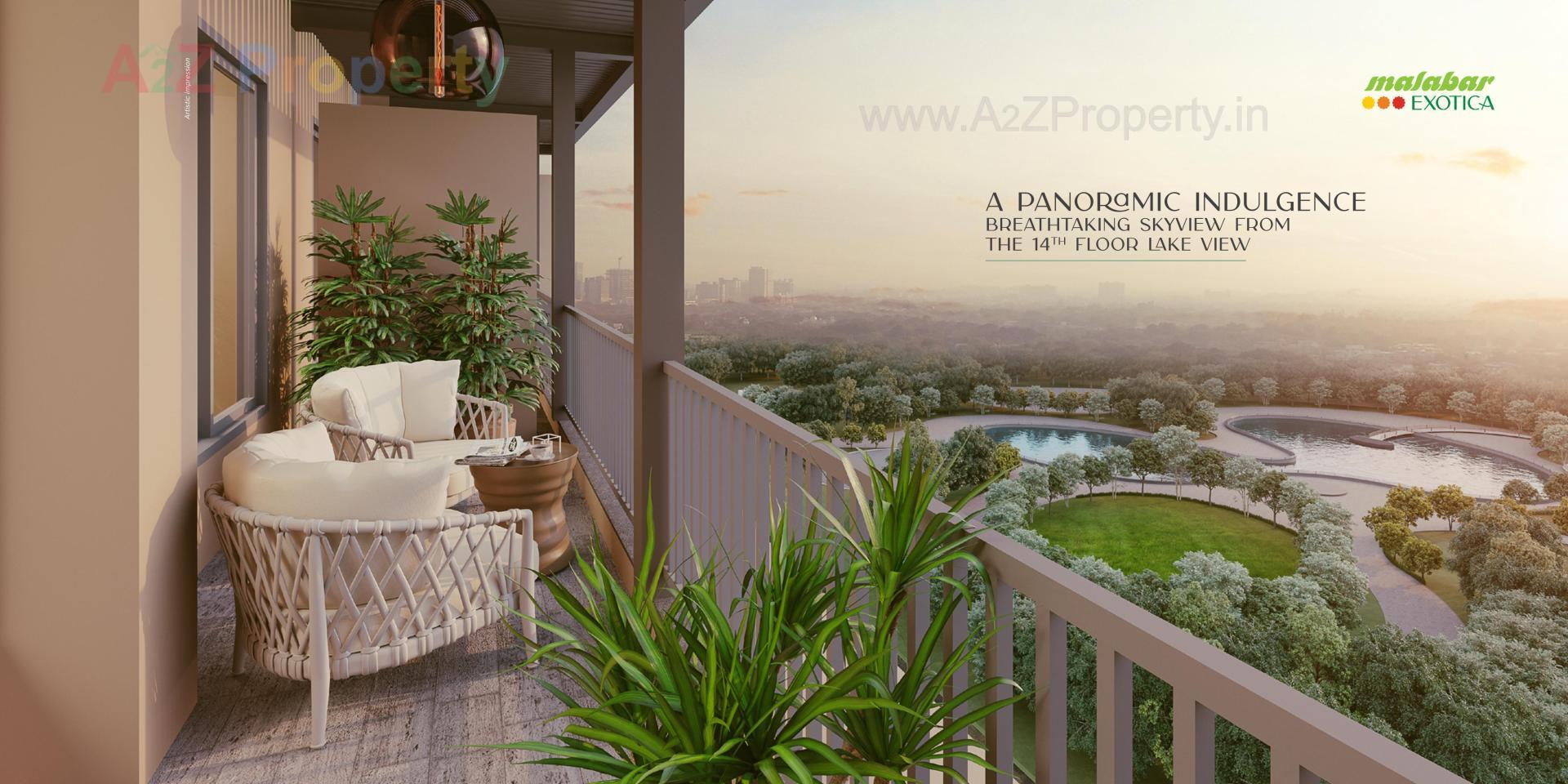 3D Elevation of real estate project Malabar Exotica located at Tragad, Ahmedabad, Gujarat