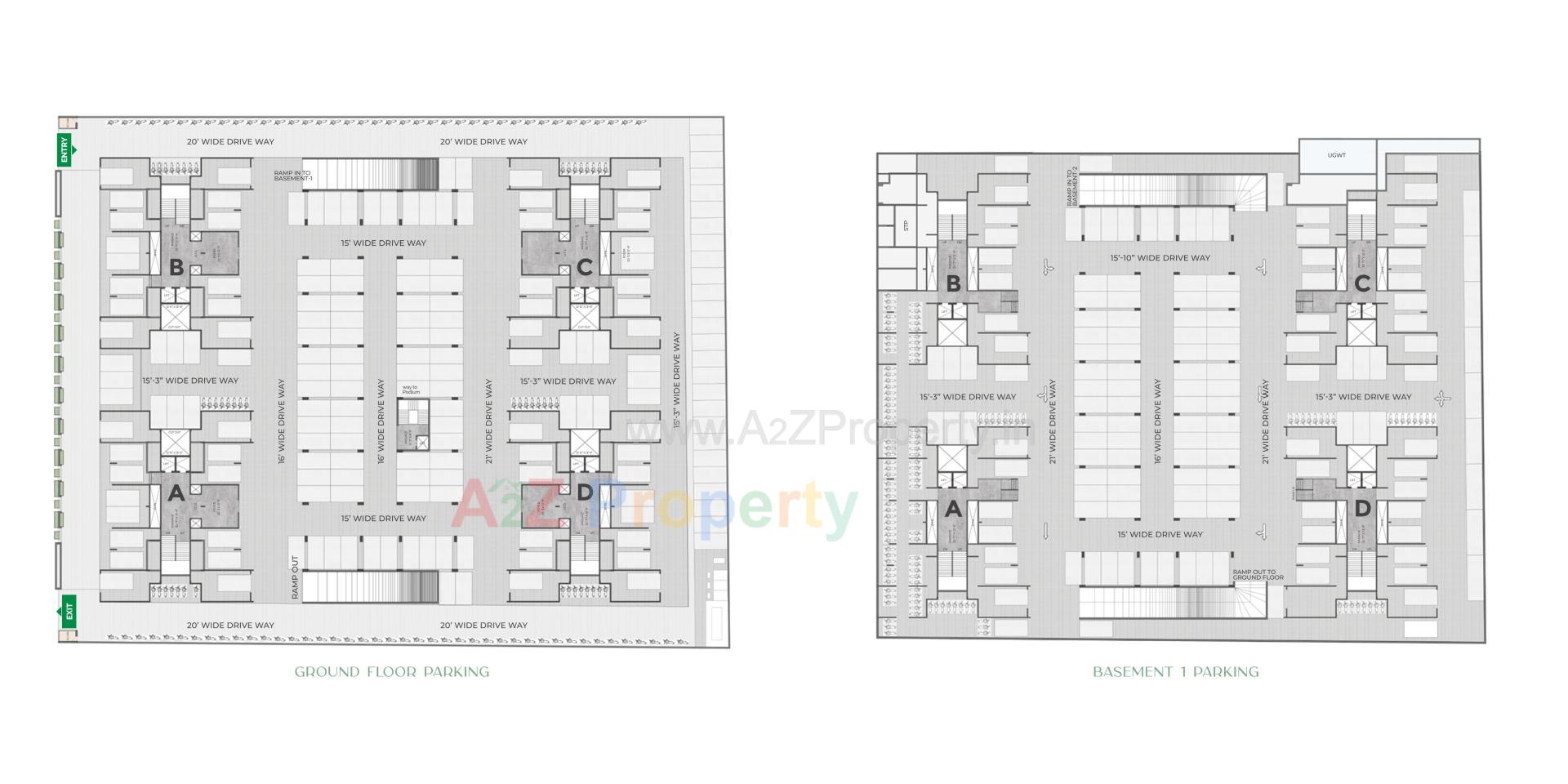 Layout of real estate project Malabar Exotica located at Tragad, Ahmedabad, Gujarat