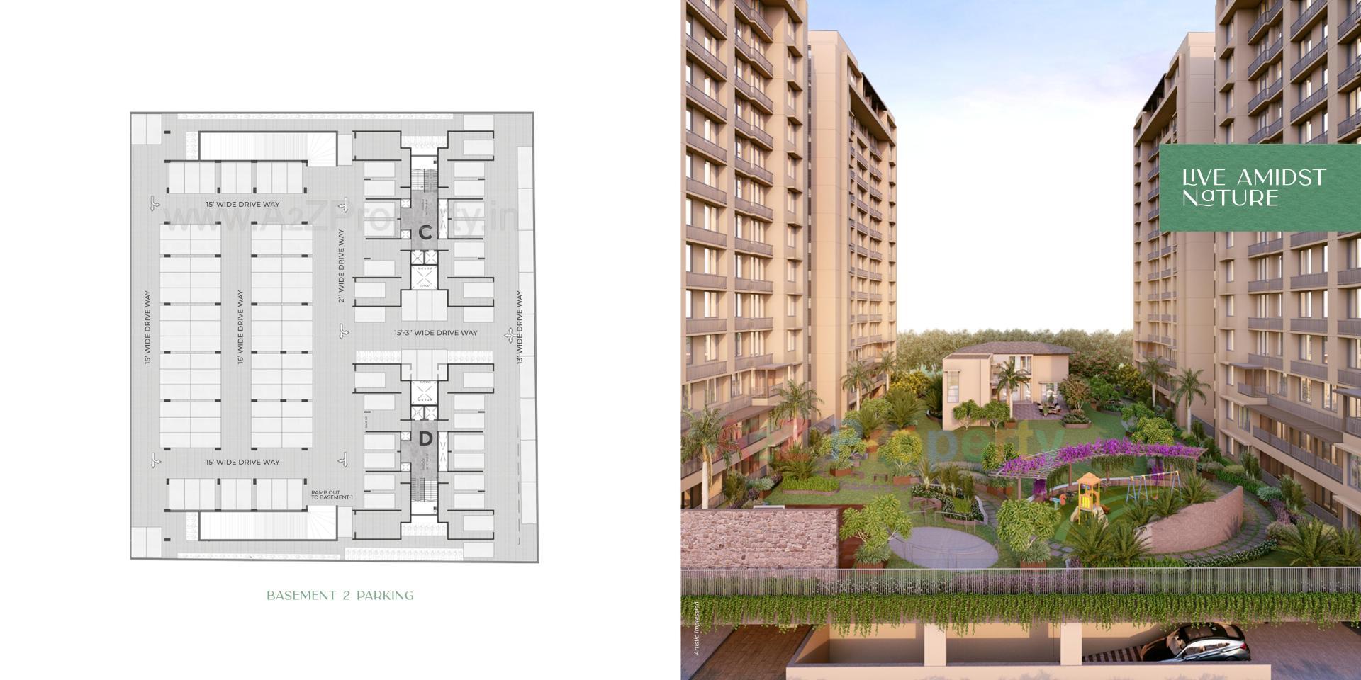 Layout of real estate project Malabar Exotica located at Tragad, Ahmedabad, Gujarat