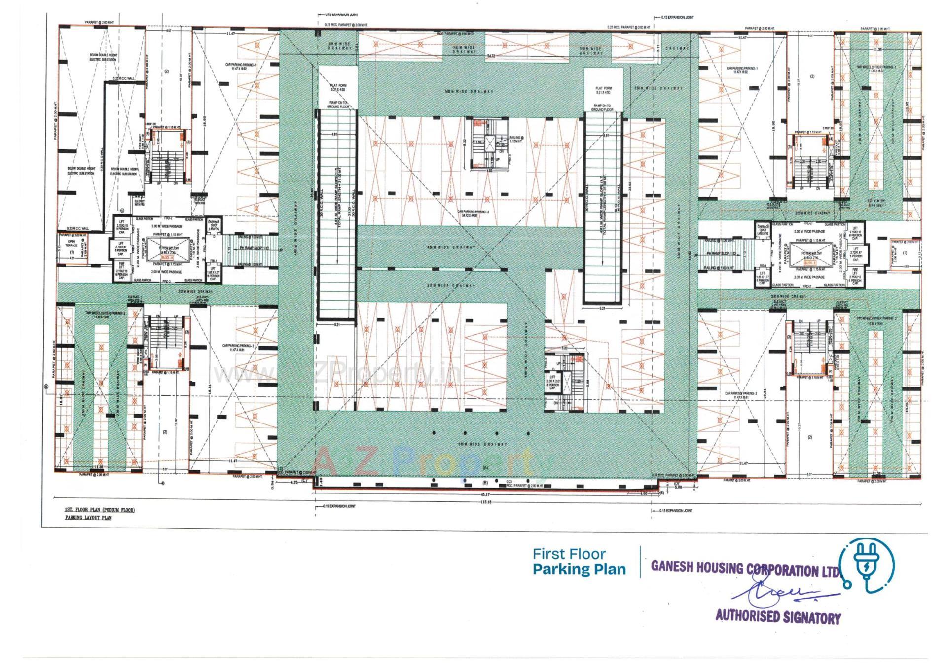 Layout of real estate project Malabar Retreat located at Chharodi, Ahmedabad, Gujarat