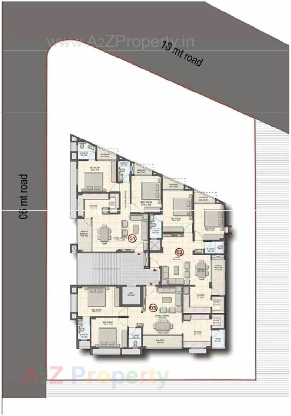 Layout of real estate project Malati Appartment located at Vasna, Ahmedabad, Gujarat