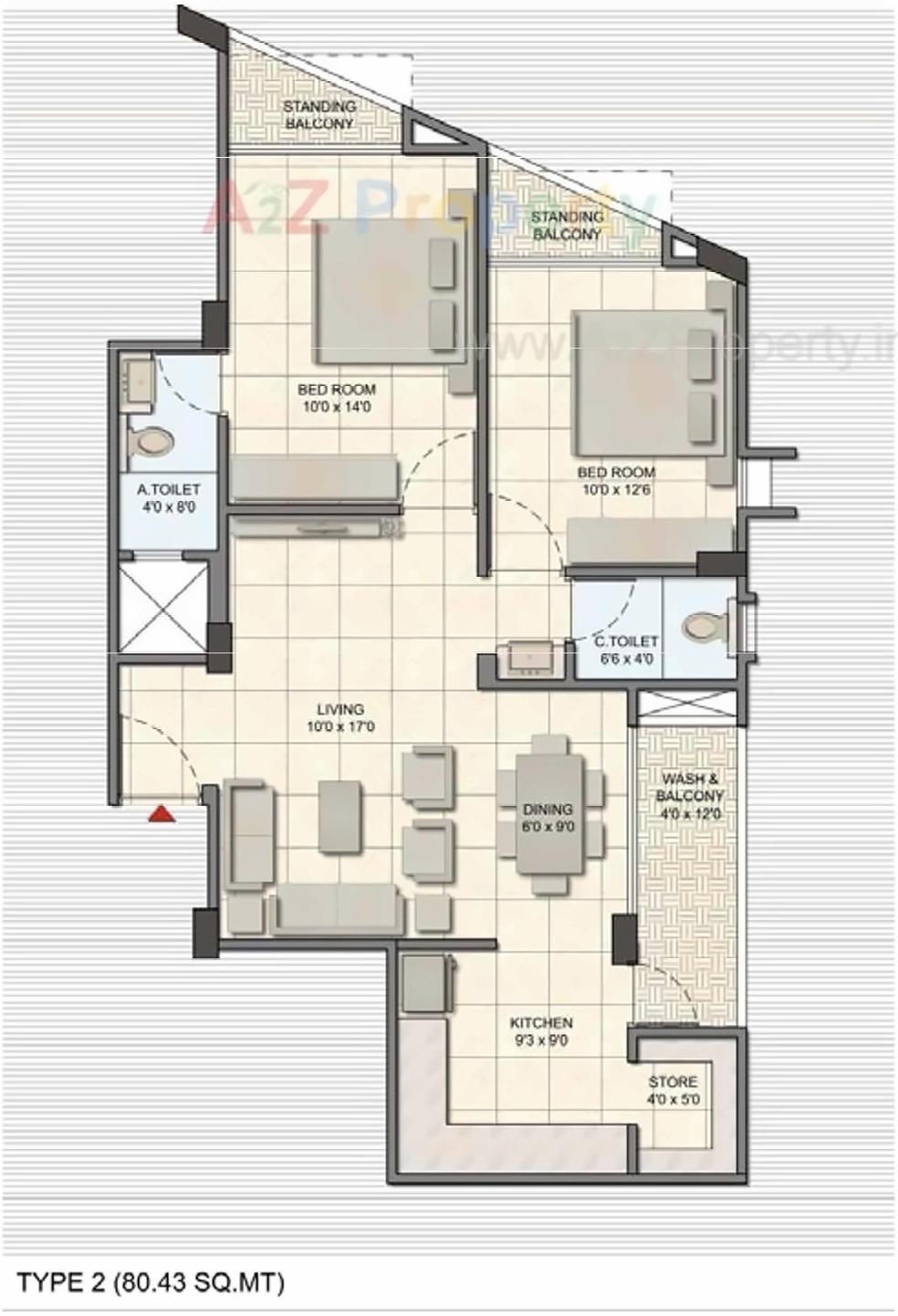 Layout of real estate project Malati Appartment located at Vasna, Ahmedabad, Gujarat