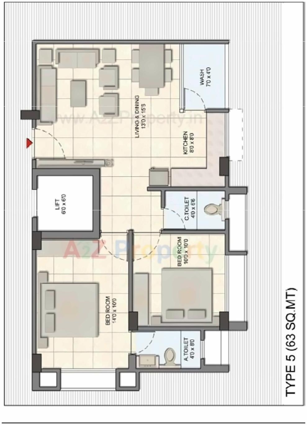 Layout of real estate project Malati Appartment located at Vasna, Ahmedabad, Gujarat