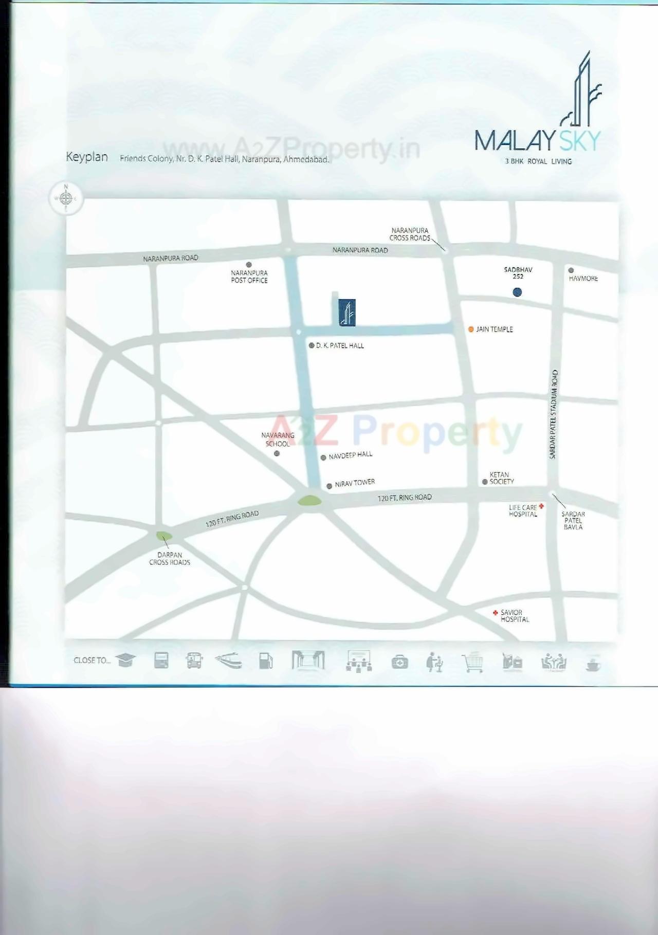  of real estate project Malay Sky located at Vadaj, Ahmedabad, Gujarat