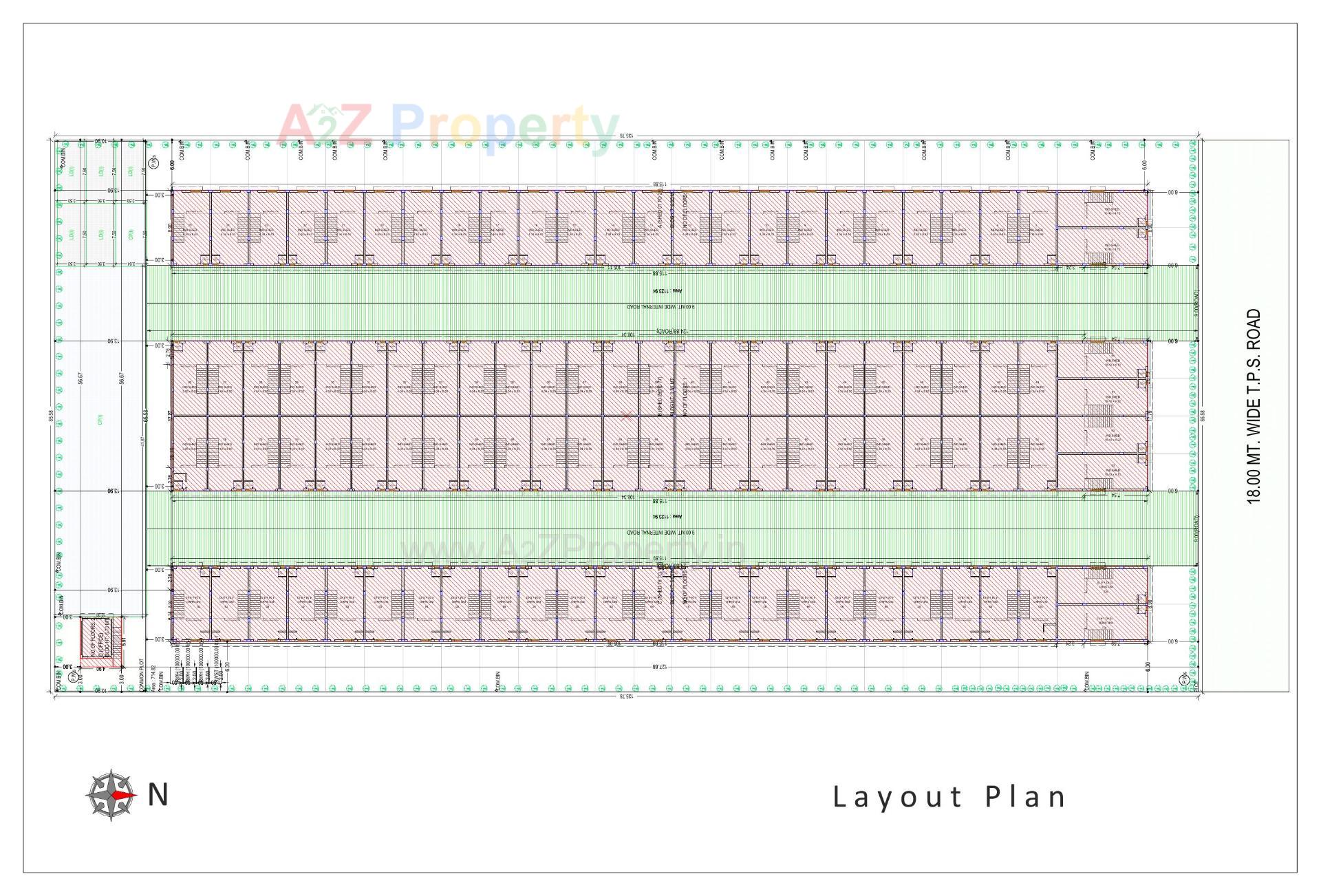 Layout of real estate project Malbar Industrial Estate located at Kathwada, Ahmedabad, Gujarat