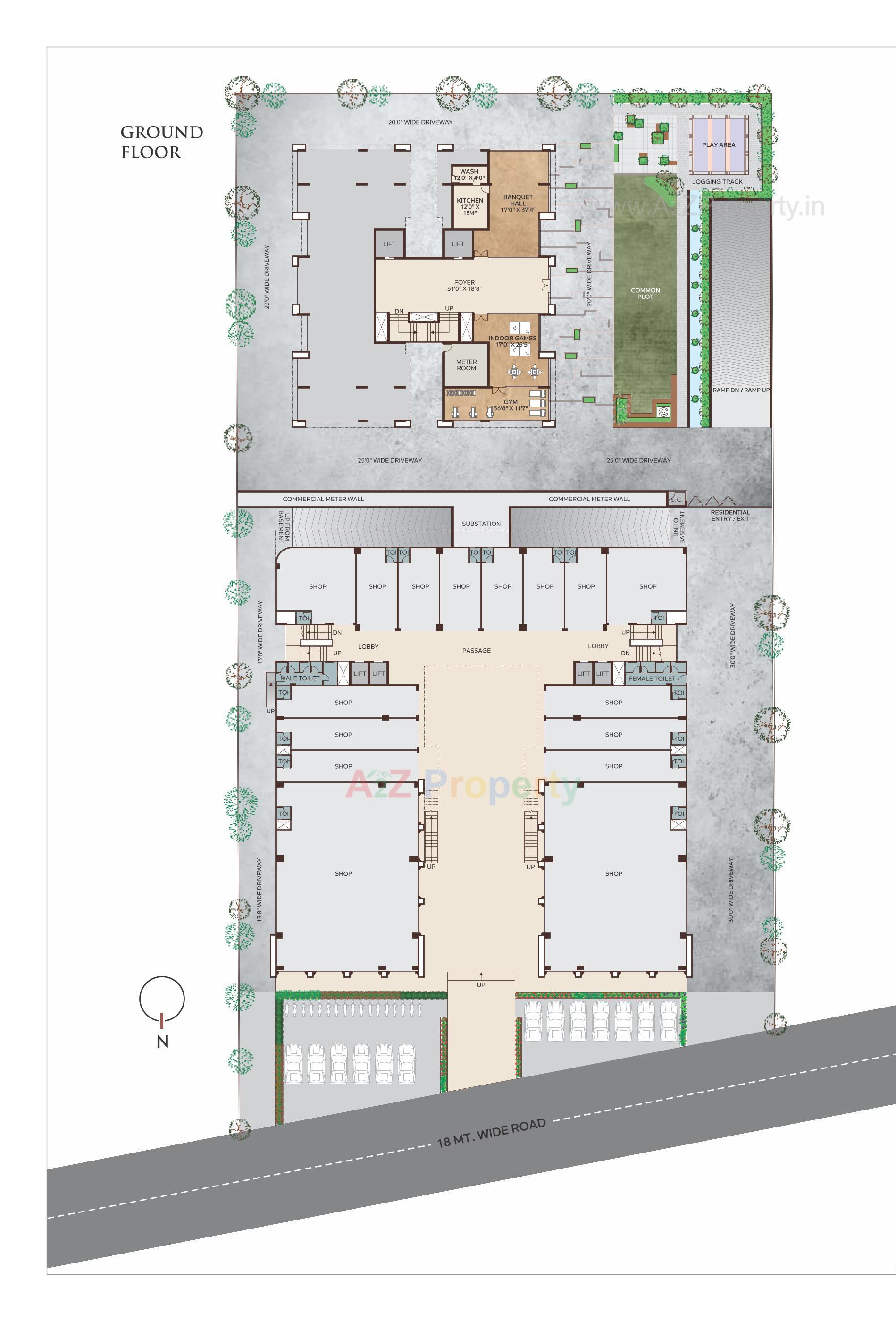 Layout of real estate project Malbar Prime located at Nikol, Ahmedabad, Gujarat
