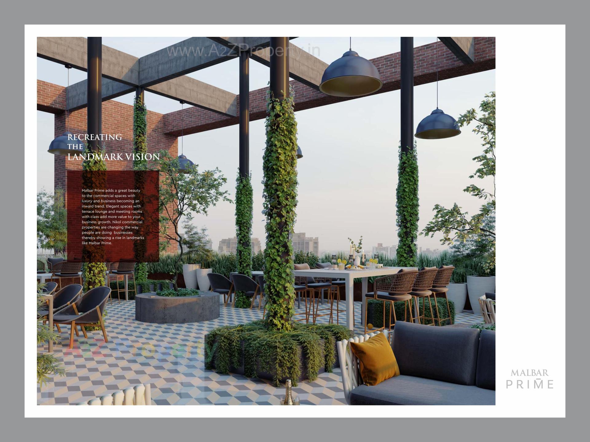 3D Elevation of real estate project Malbar Prime located at Nikol, Ahmedabad, Gujarat