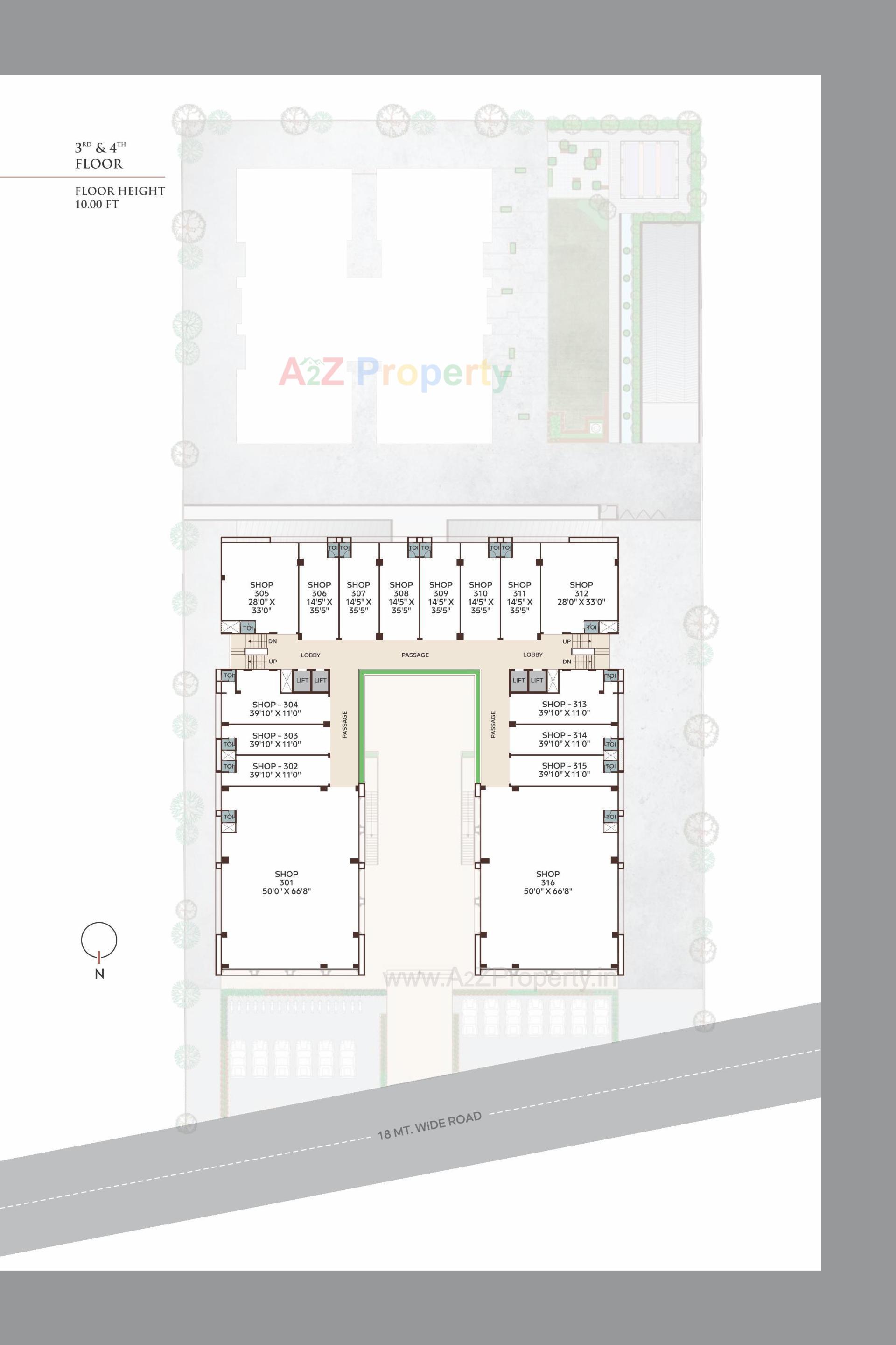 Layout of real estate project Malbar Prime located at Nikol, Ahmedabad, Gujarat