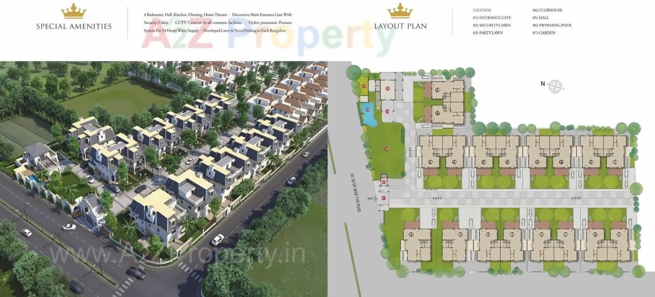 Layout of real estate project Malbar Royal located at Nikol, Ahmedabad, Gujarat