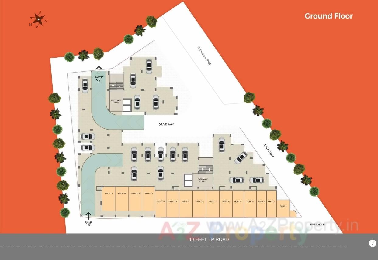 Layout of real estate project Malhar Greens located at Ghatlodiya, Ahmedabad, Gujarat