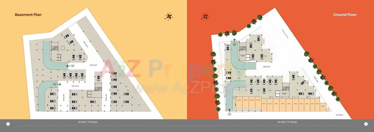 Layout of real estate project Malhar Greens located at Ghatlodiya, Ahmedabad, Gujarat