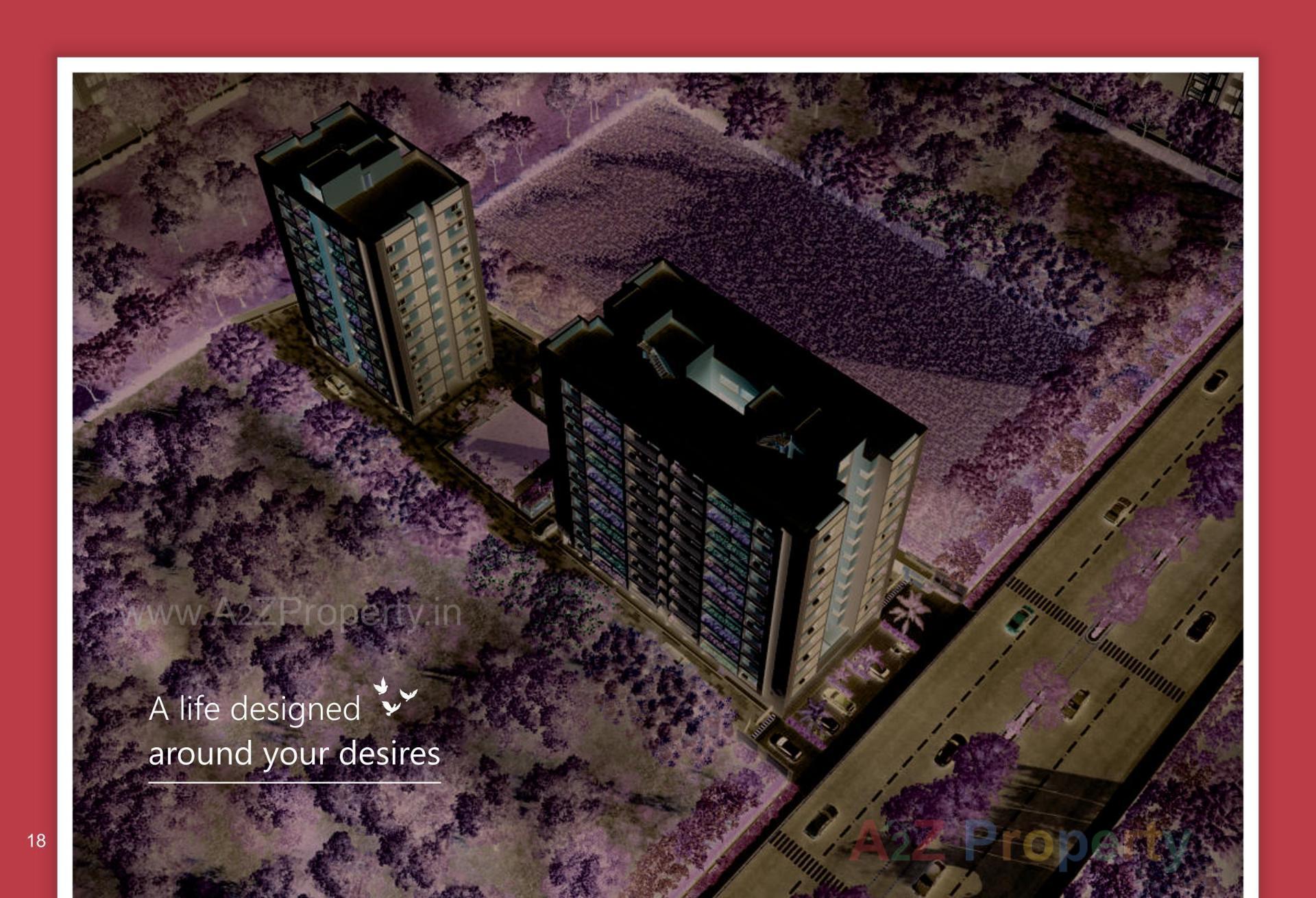 3D Elevation of real estate project Malhar Residency located at Chiloda, Ahmedabad, Gujarat