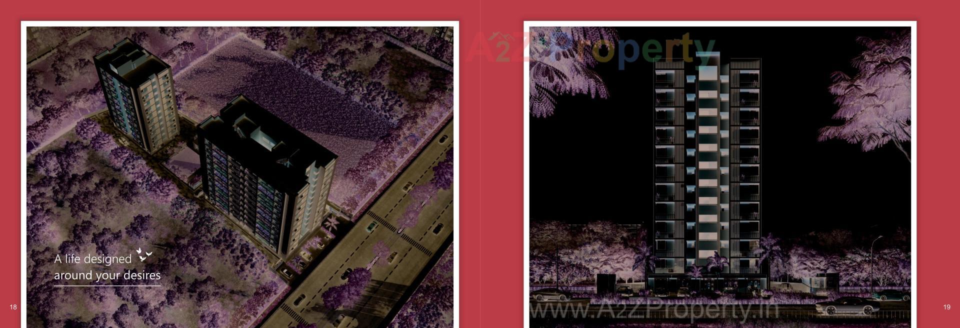 3D Elevation of real estate project Malhar Residency located at Chiloda, Ahmedabad, Gujarat