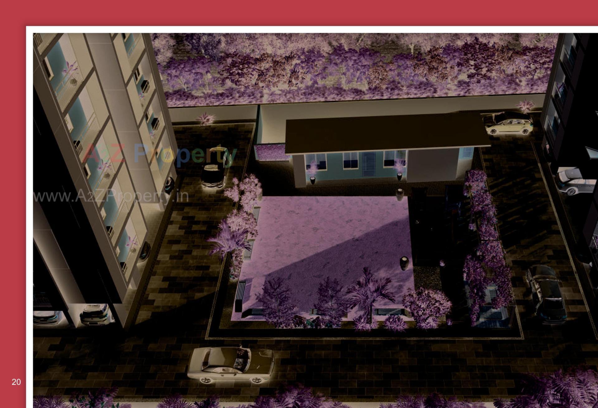 3D Elevation of real estate project Malhar Residency located at Chiloda, Ahmedabad, Gujarat