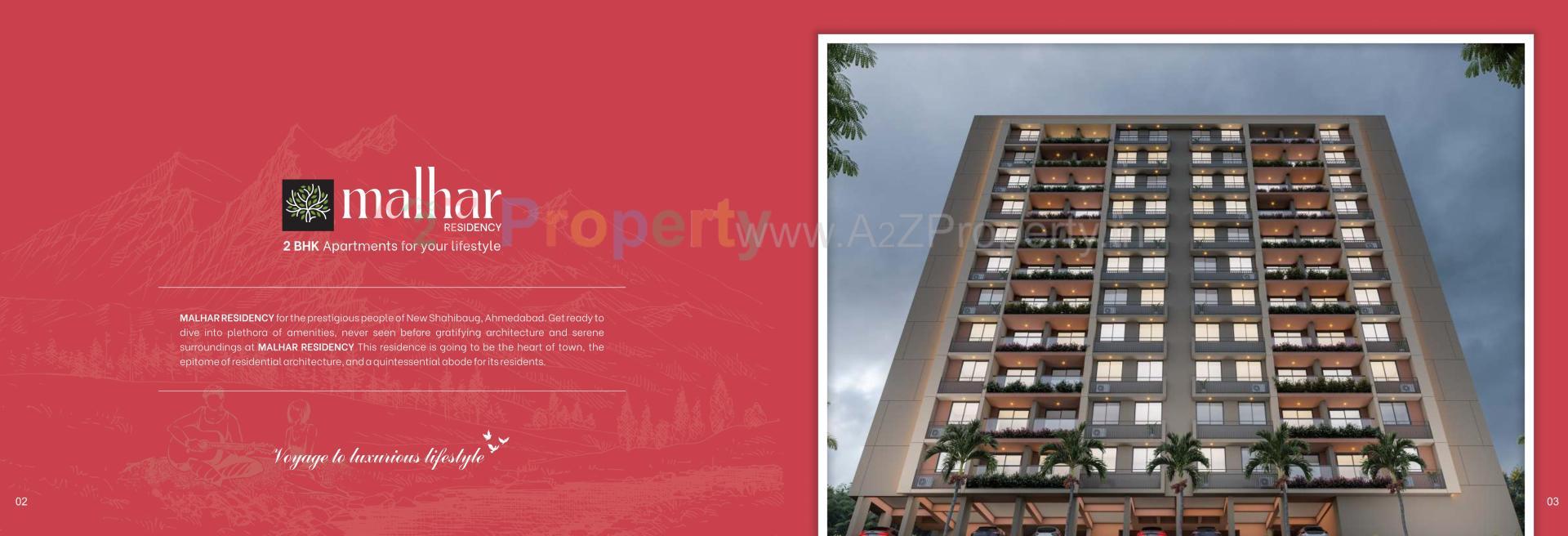 3D Elevation of real estate project Malhar Residency located at Chiloda, Ahmedabad, Gujarat