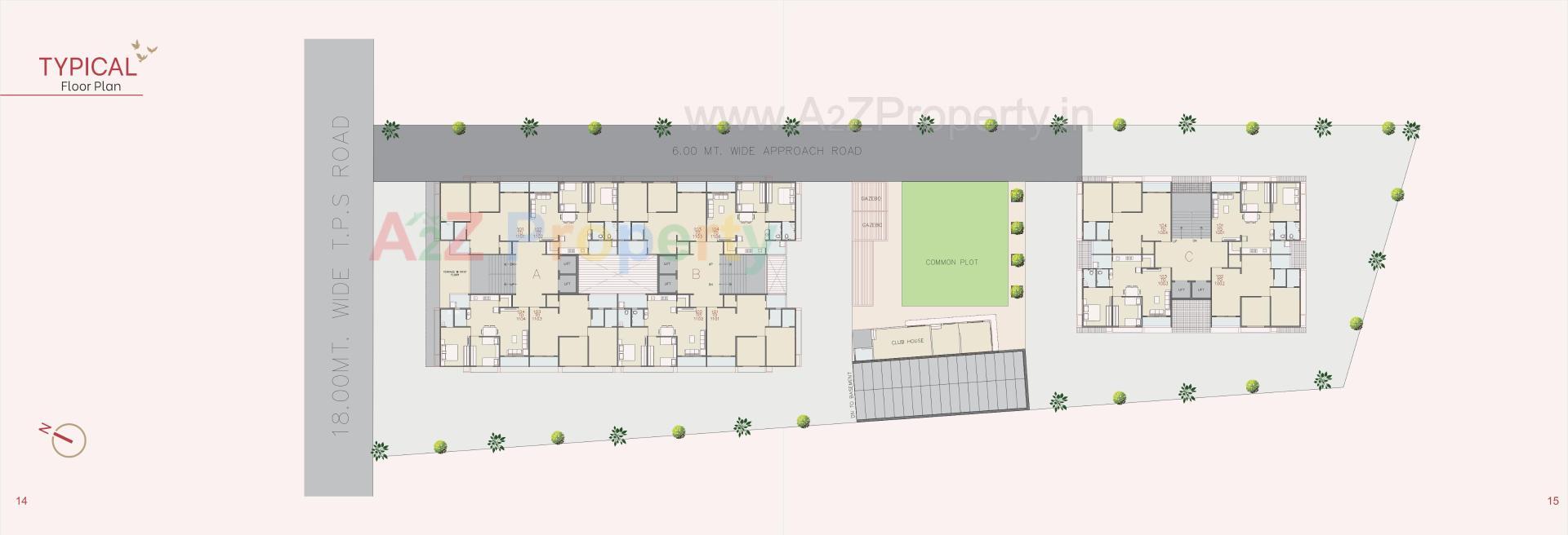 Layout of real estate project Malhar Residency located at Chiloda, Ahmedabad, Gujarat