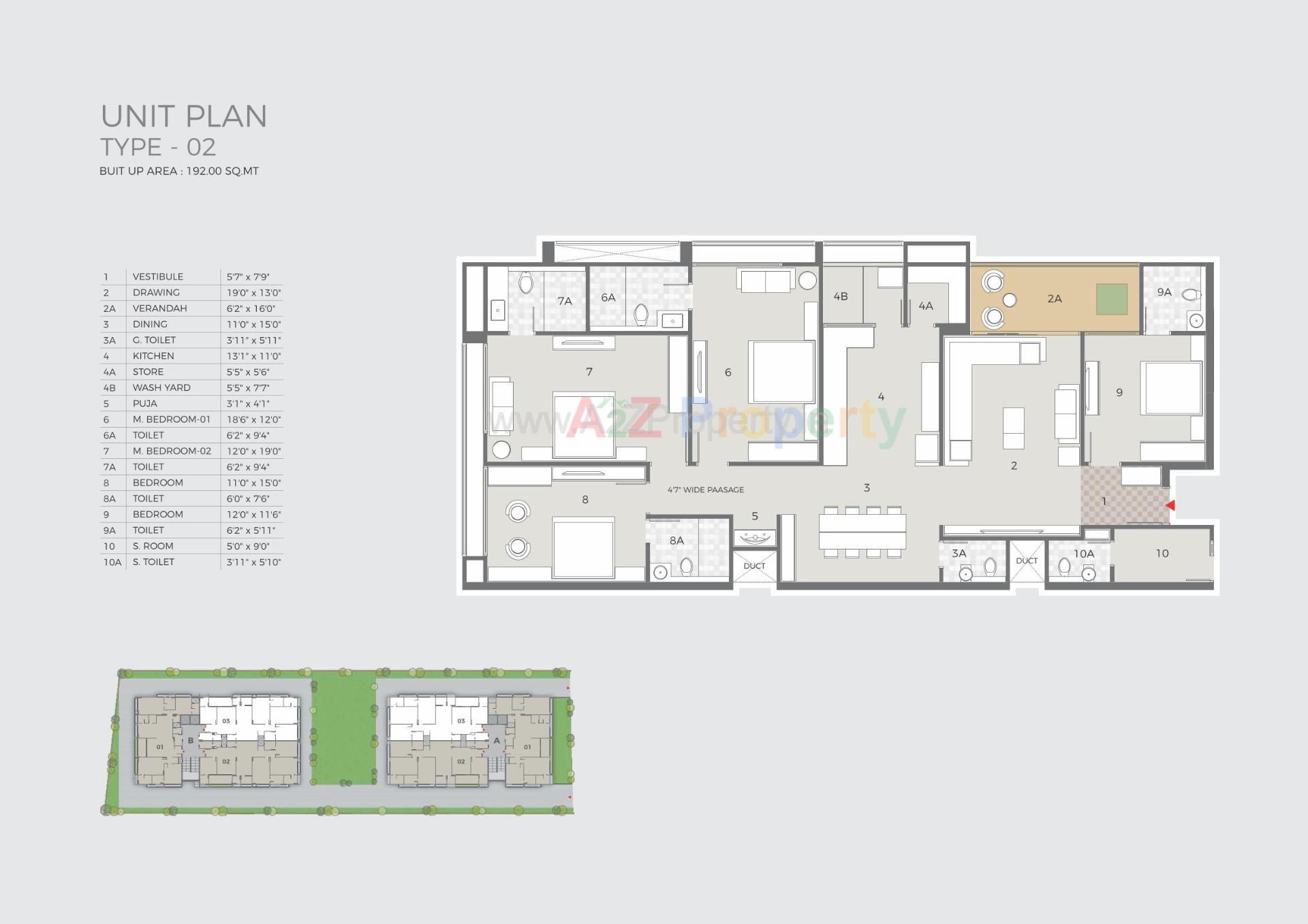 Layout of real estate project Manali Apartments located at Vastrapur, Ahmedabad, Gujarat