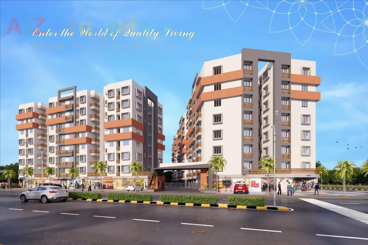 3D Elevation of real estate project Mangla Gauri Residency located at Vadaj, Ahmedabad, Gujarat