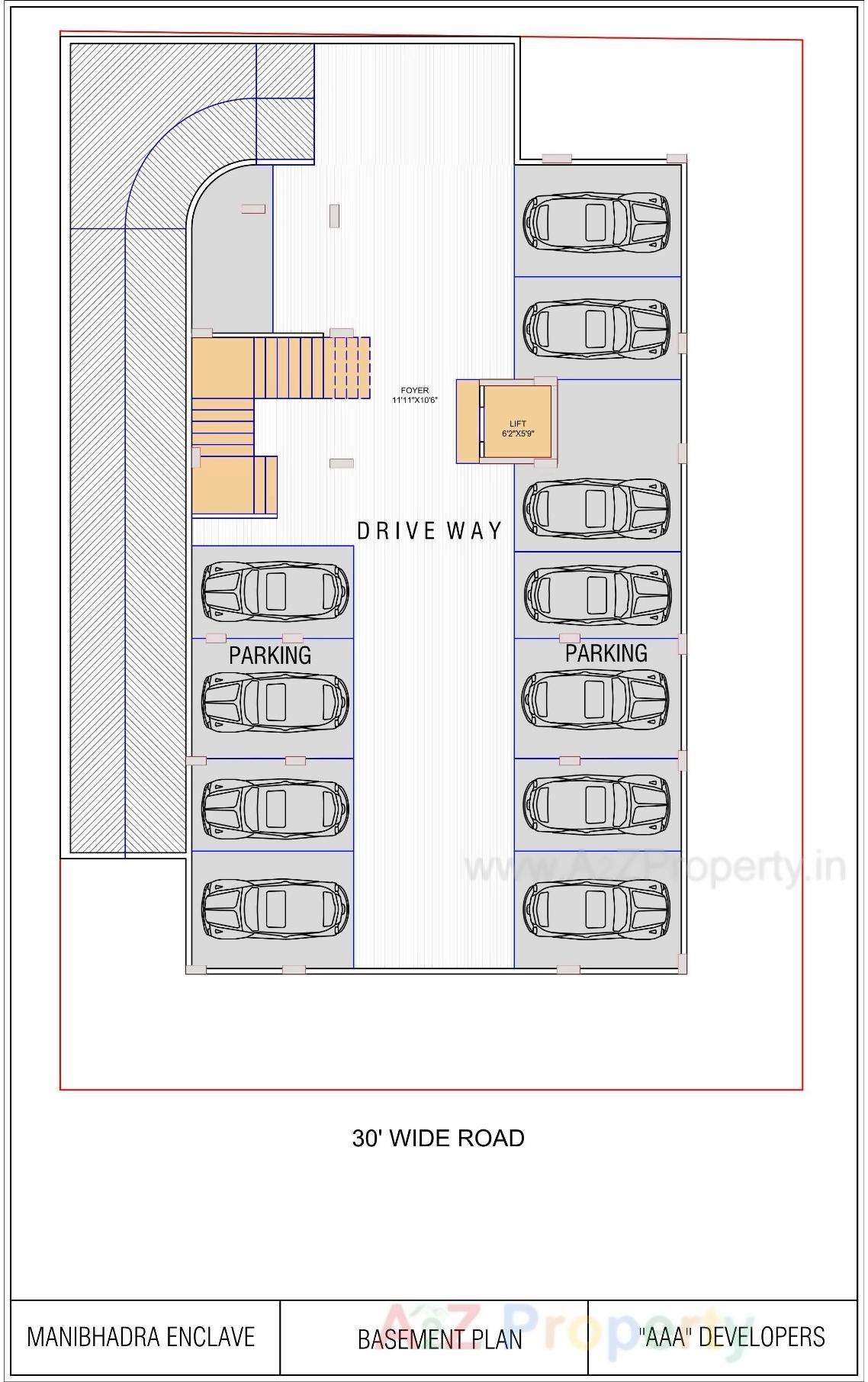 Layout of real estate project Manibhadra Enclave located at Vadaj, Ahmedabad, Gujarat