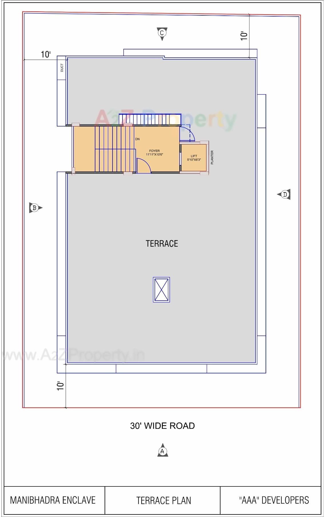 Layout of real estate project Manibhadra Enclave located at Vadaj, Ahmedabad, Gujarat