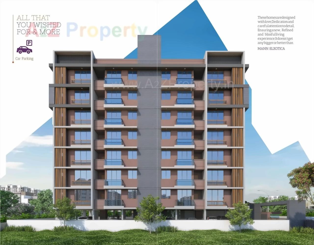 3D Elevation of real estate project Mann Exotica located at Bopal, Ahmedabad, Gujarat