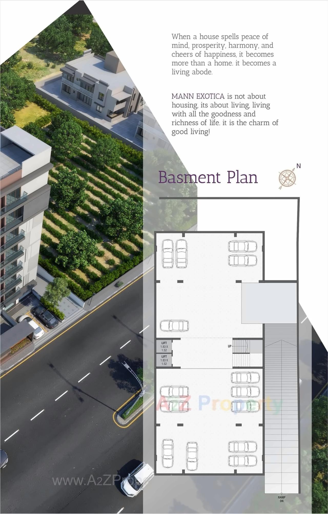 Layout of real estate project Mann Exotica located at Bopal, Ahmedabad, Gujarat