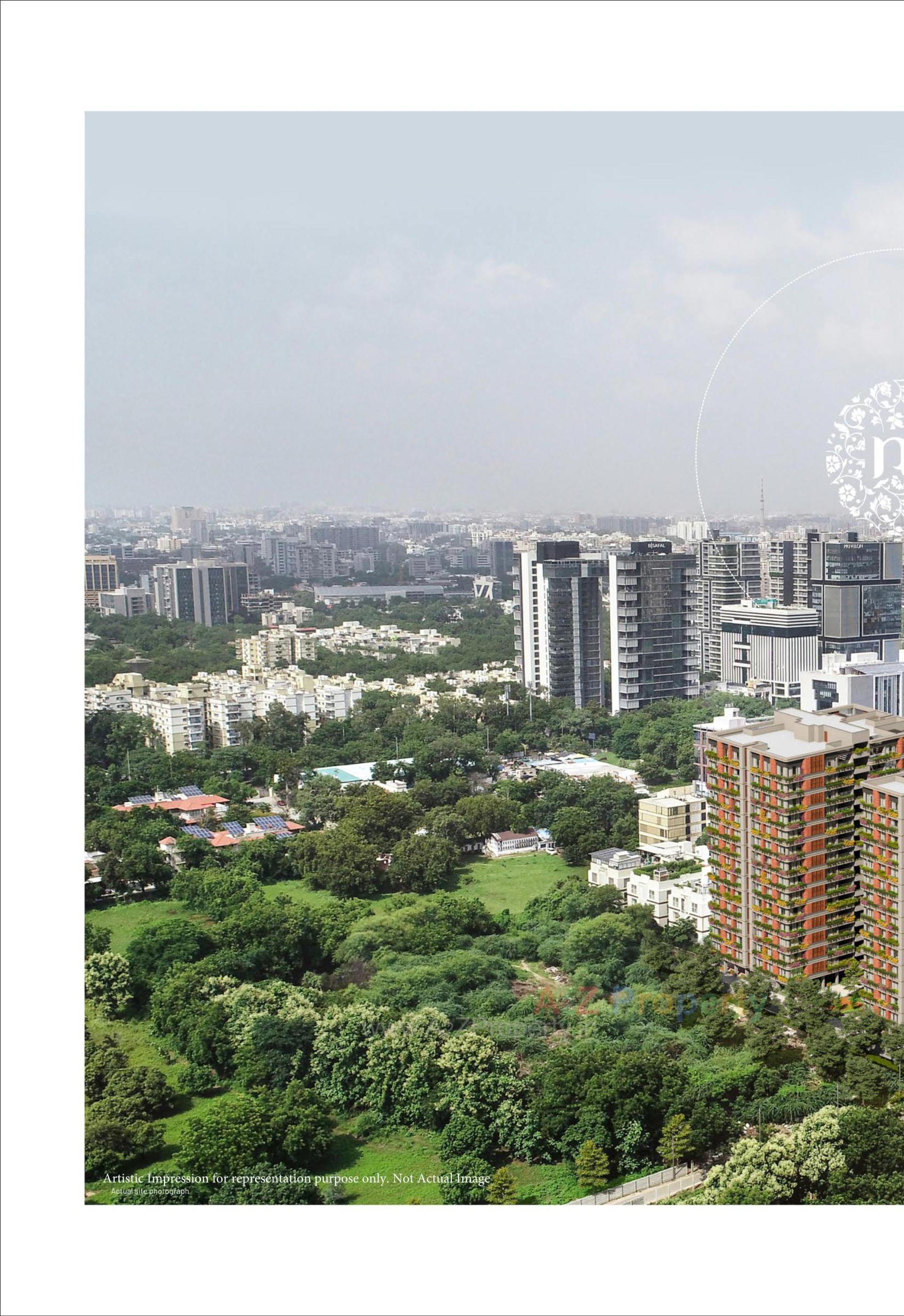 3D Elevation of real estate project Manor Ananda located at Jodhpur, Ahmedabad, Gujarat