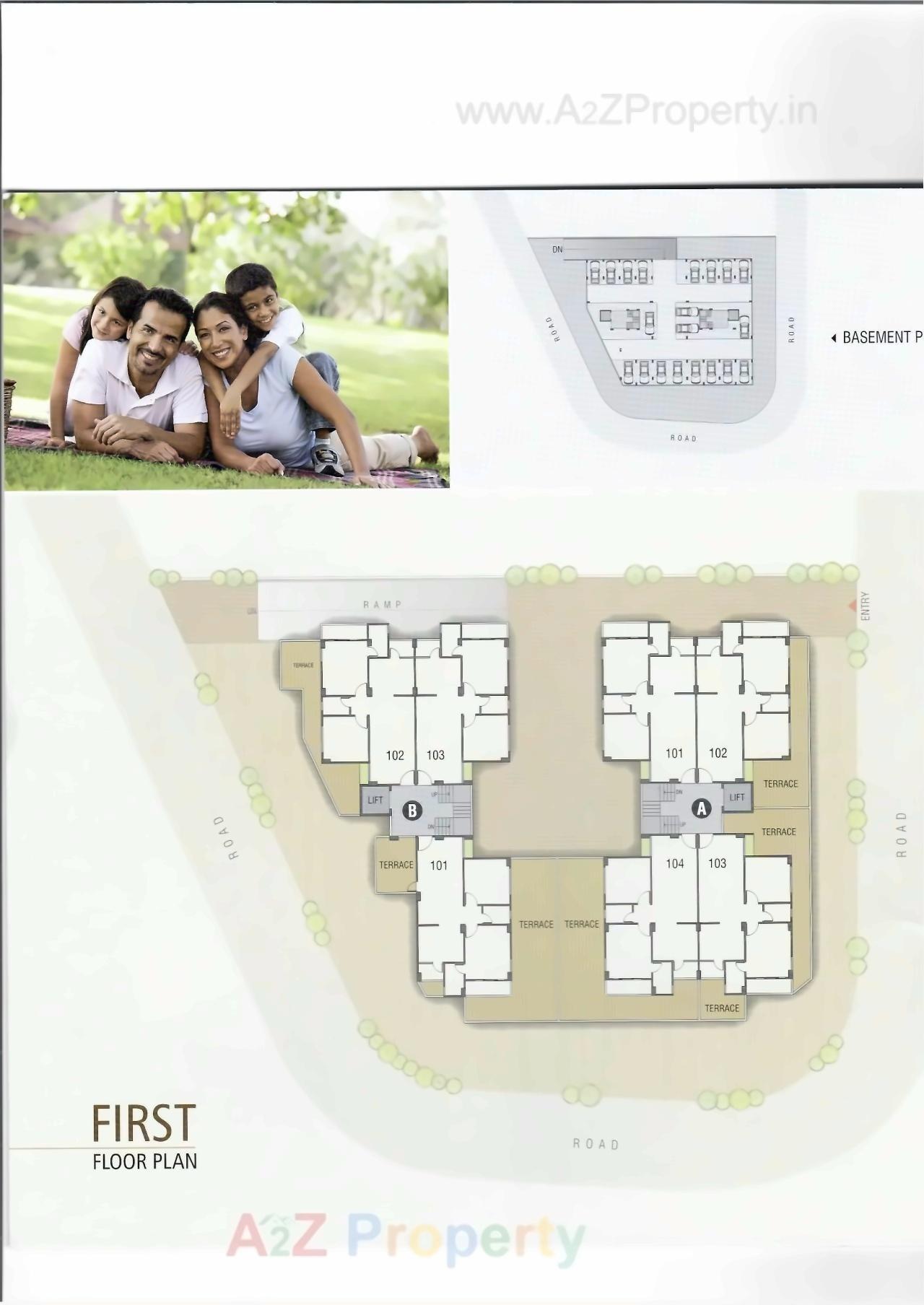 Layout of real estate project Mansi Enclave located at Ghuma, Ahmedabad, Gujarat