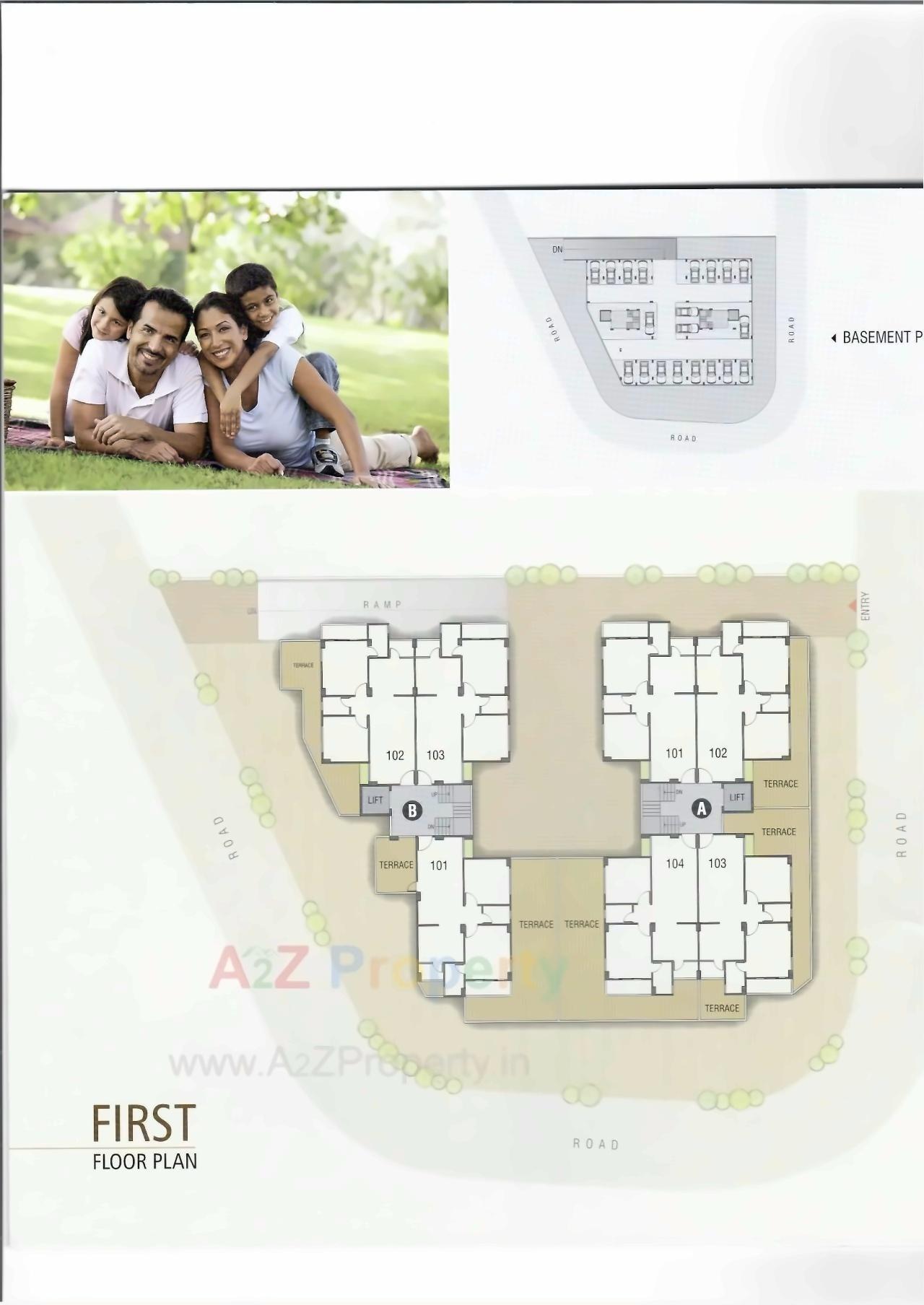 Layout of real estate project Mansi Enclave located at Ghuma, Ahmedabad, Gujarat