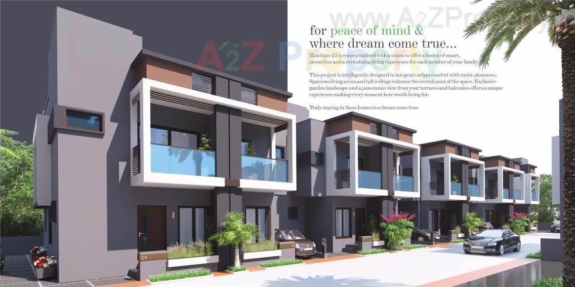 3D Elevation of real estate project Manthan located at Aslali, Ahmedabad, Gujarat
