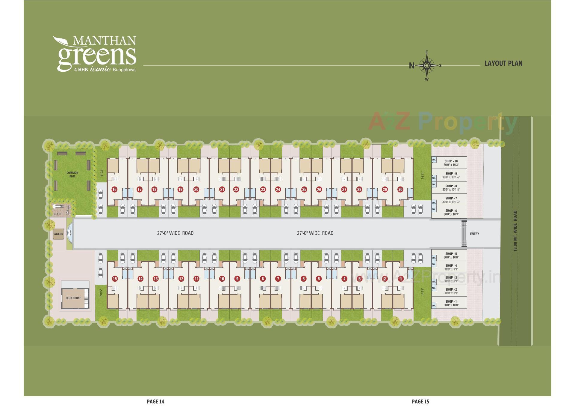 Layout of real estate project Manthan Greens located at Vatva, Ahmedabad, Gujarat