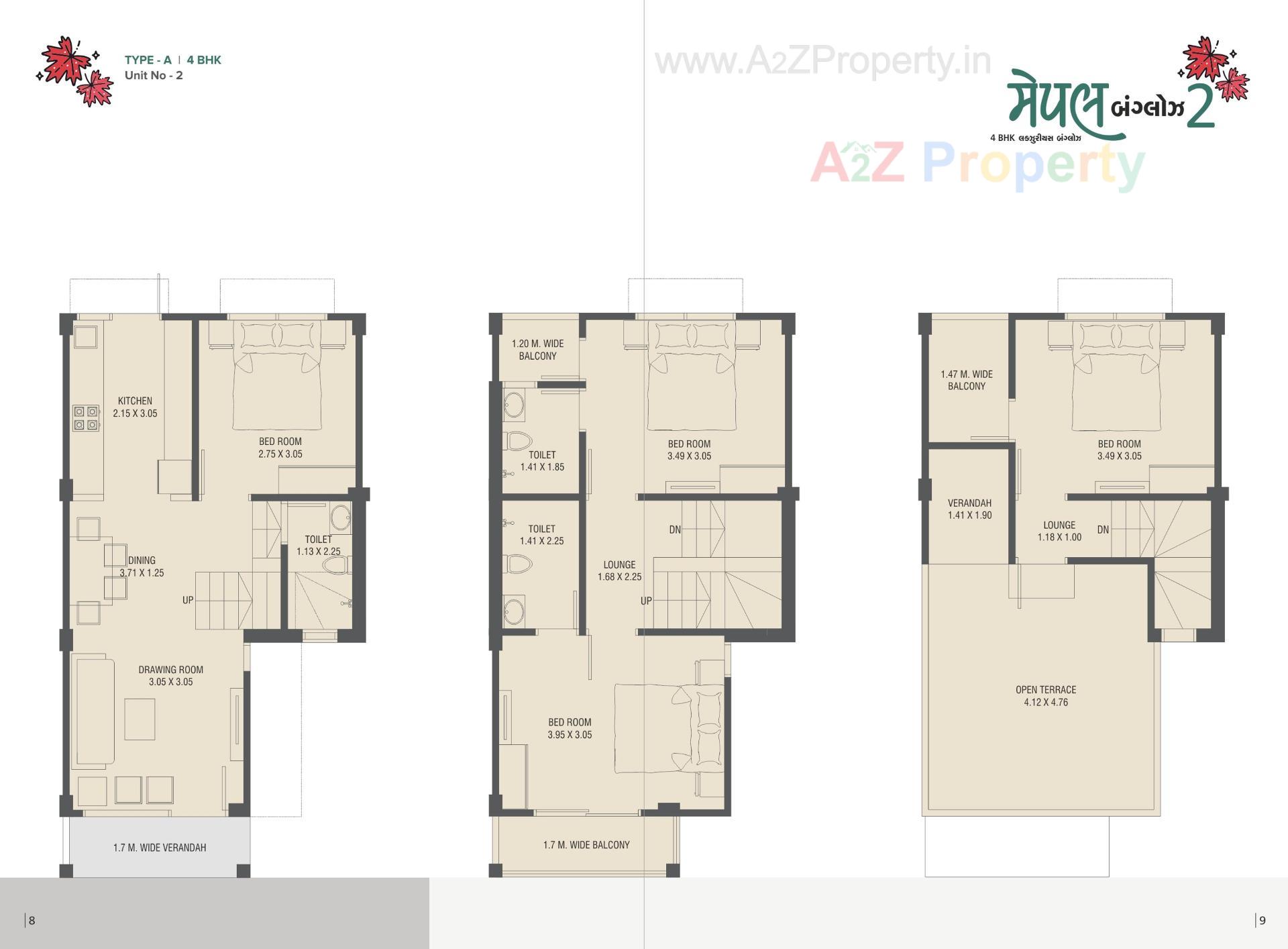 Layout of real estate project Maple Bunglows located at Laxmipura, Ahmedabad, Gujarat