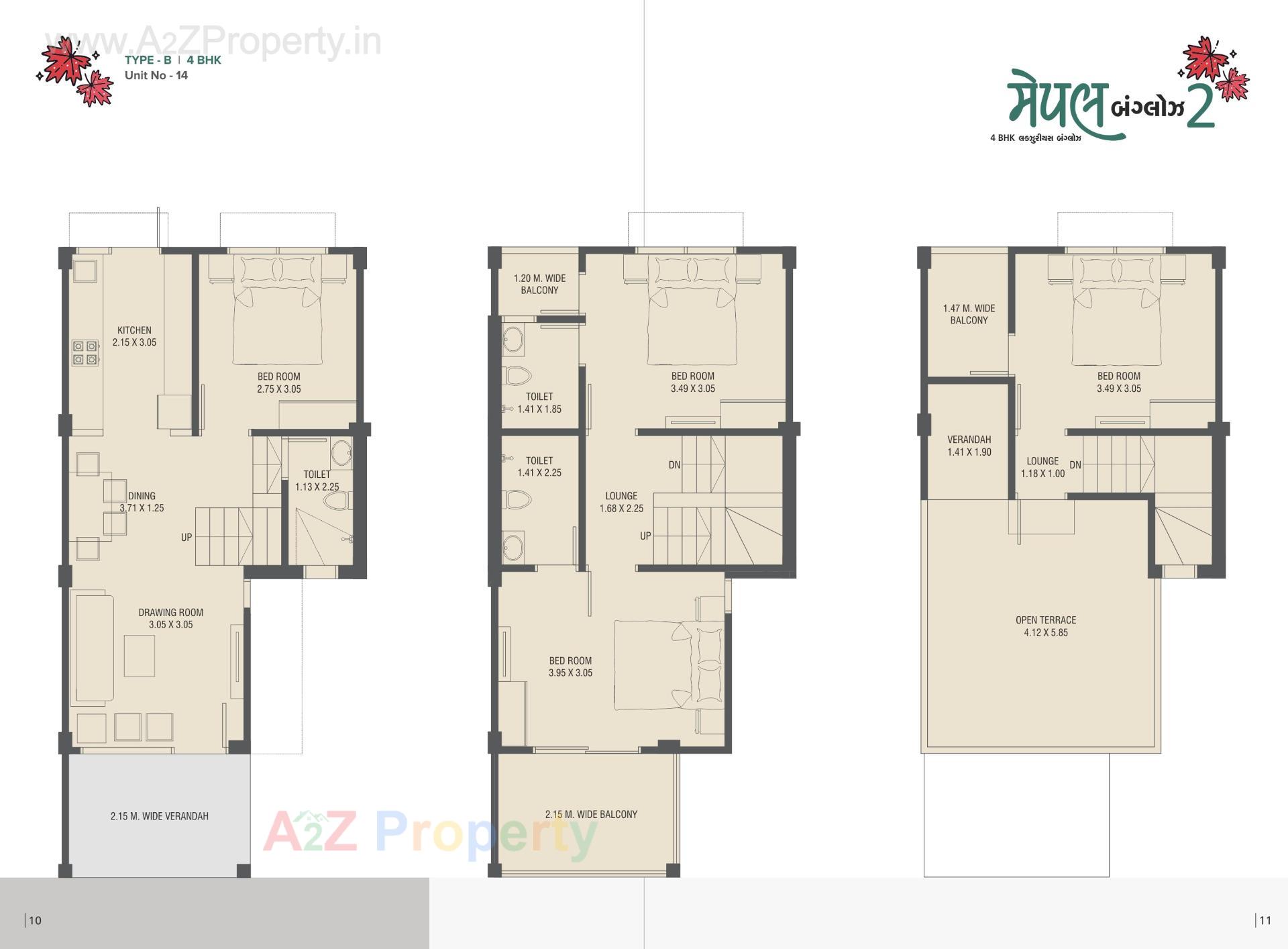 Layout of real estate project Maple Bunglows located at Laxmipura, Ahmedabad, Gujarat