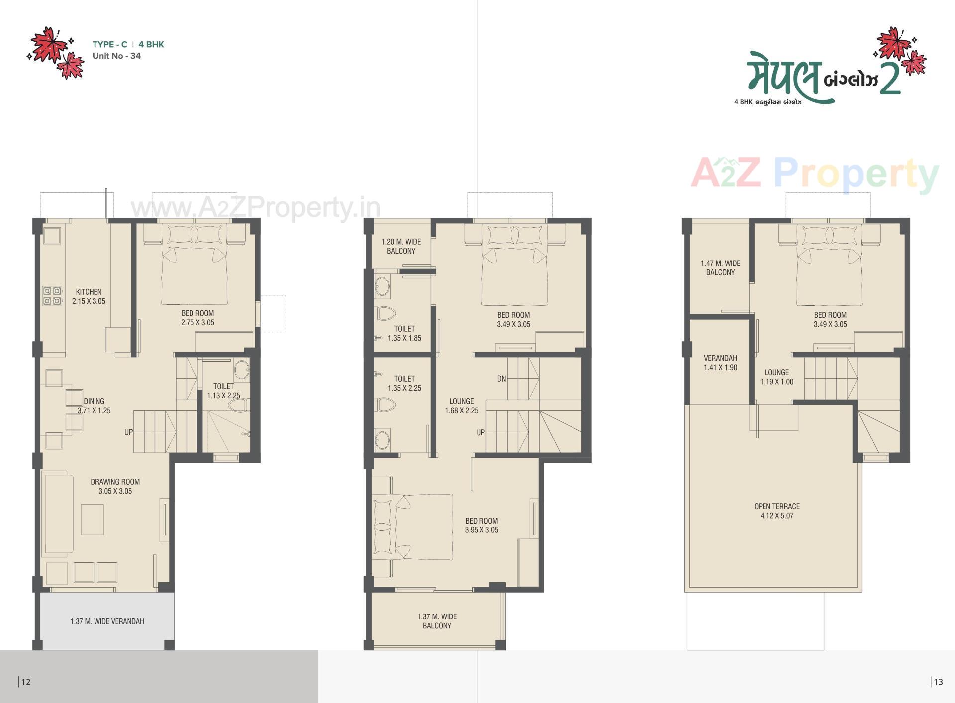 Layout of real estate project Maple Bunglows located at Laxmipura, Ahmedabad, Gujarat