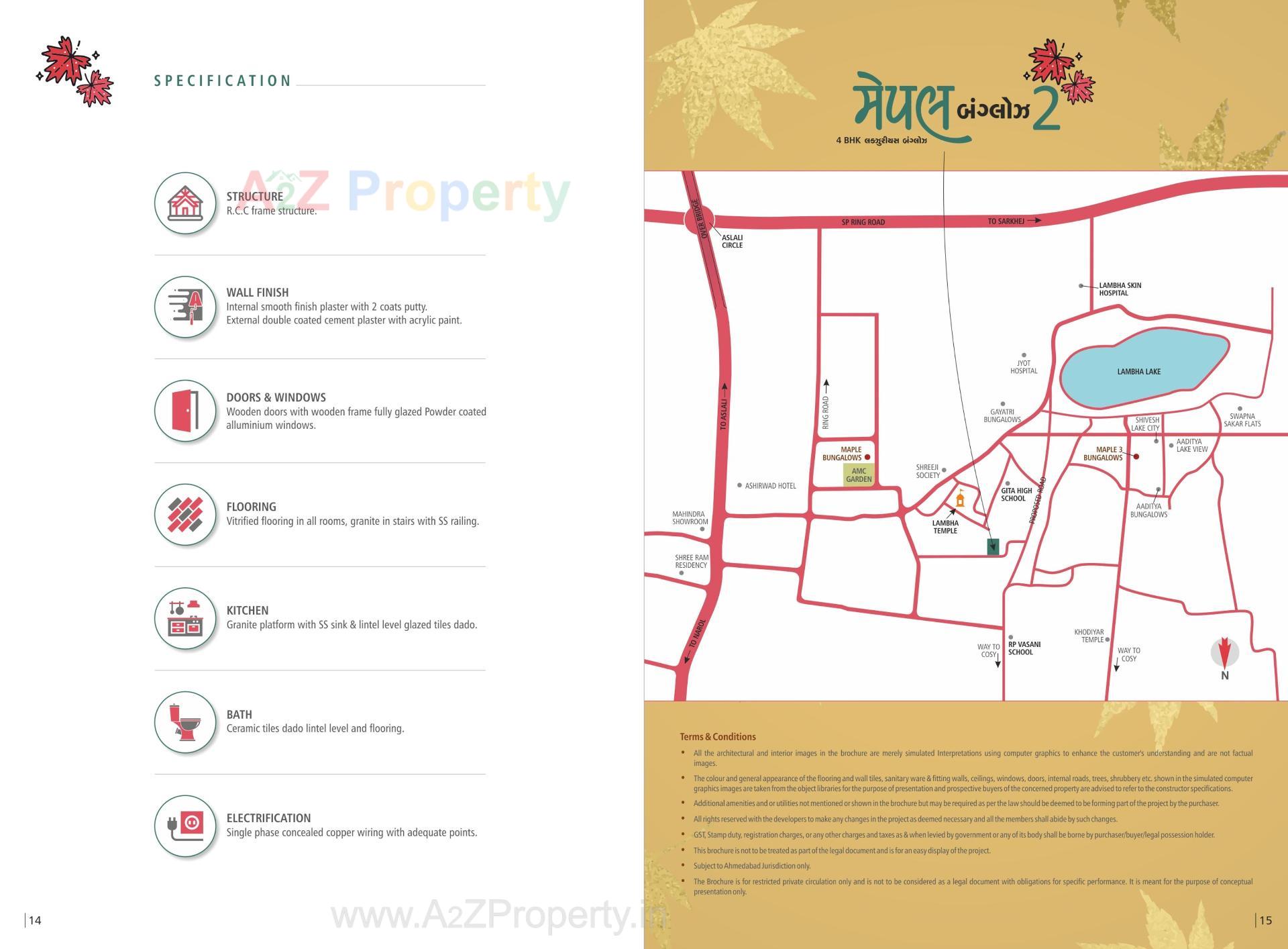  of real estate project Maple Bunglows located at Laxmipura, Ahmedabad, Gujarat
