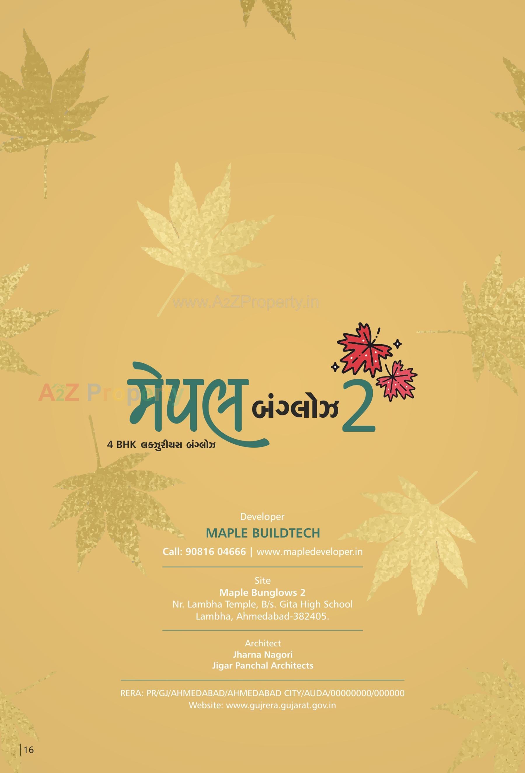  of real estate project Maple Bunglows located at Laxmipura, Ahmedabad, Gujarat