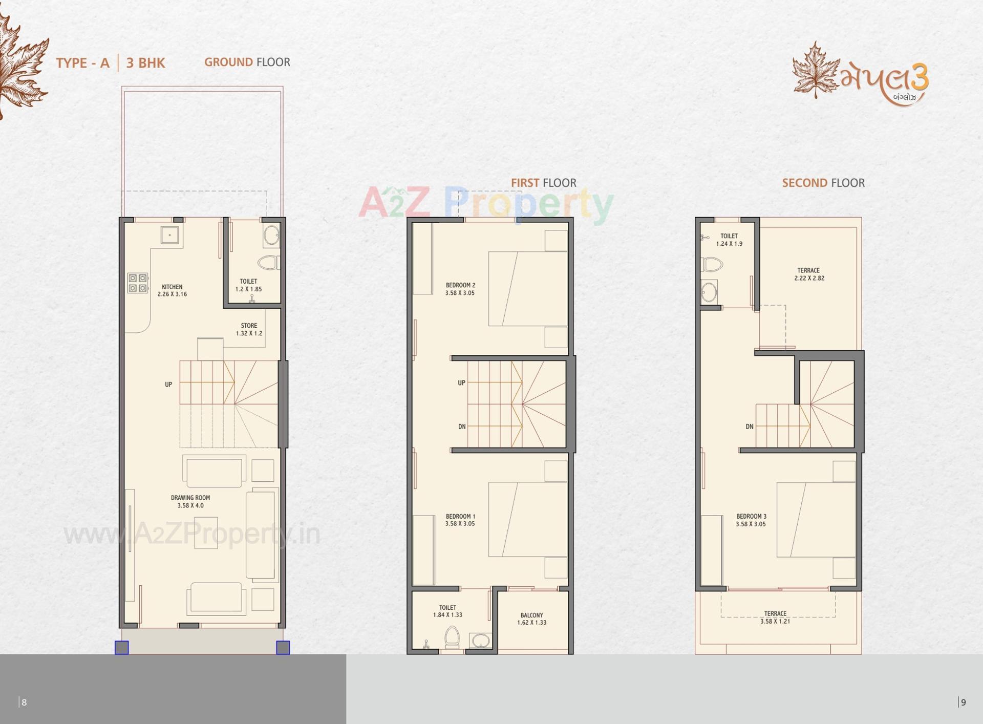 Layout of real estate project Maple Bunglows located at Lambha, Ahmedabad, Gujarat