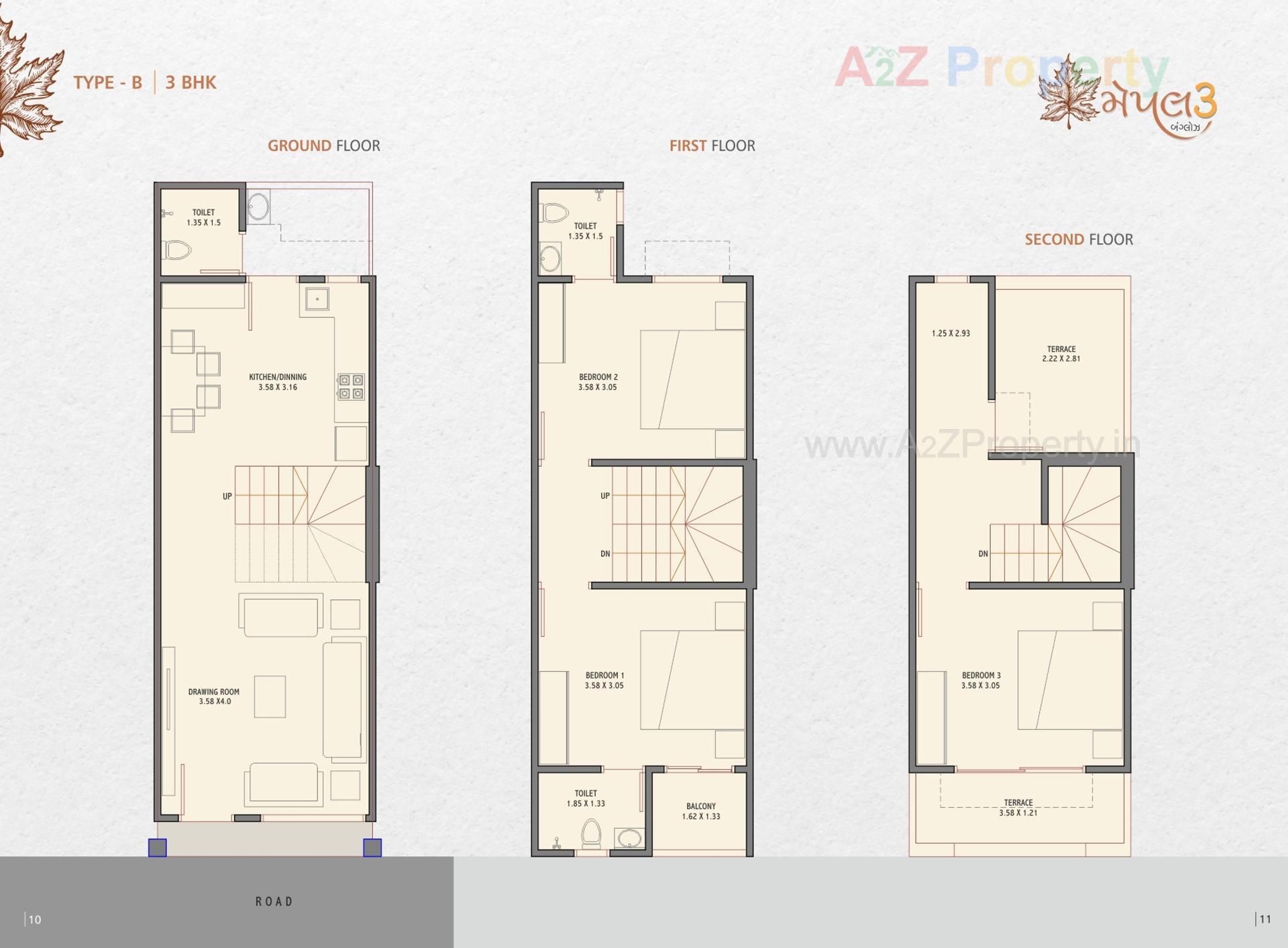 Layout of real estate project Maple Bunglows located at Lambha, Ahmedabad, Gujarat