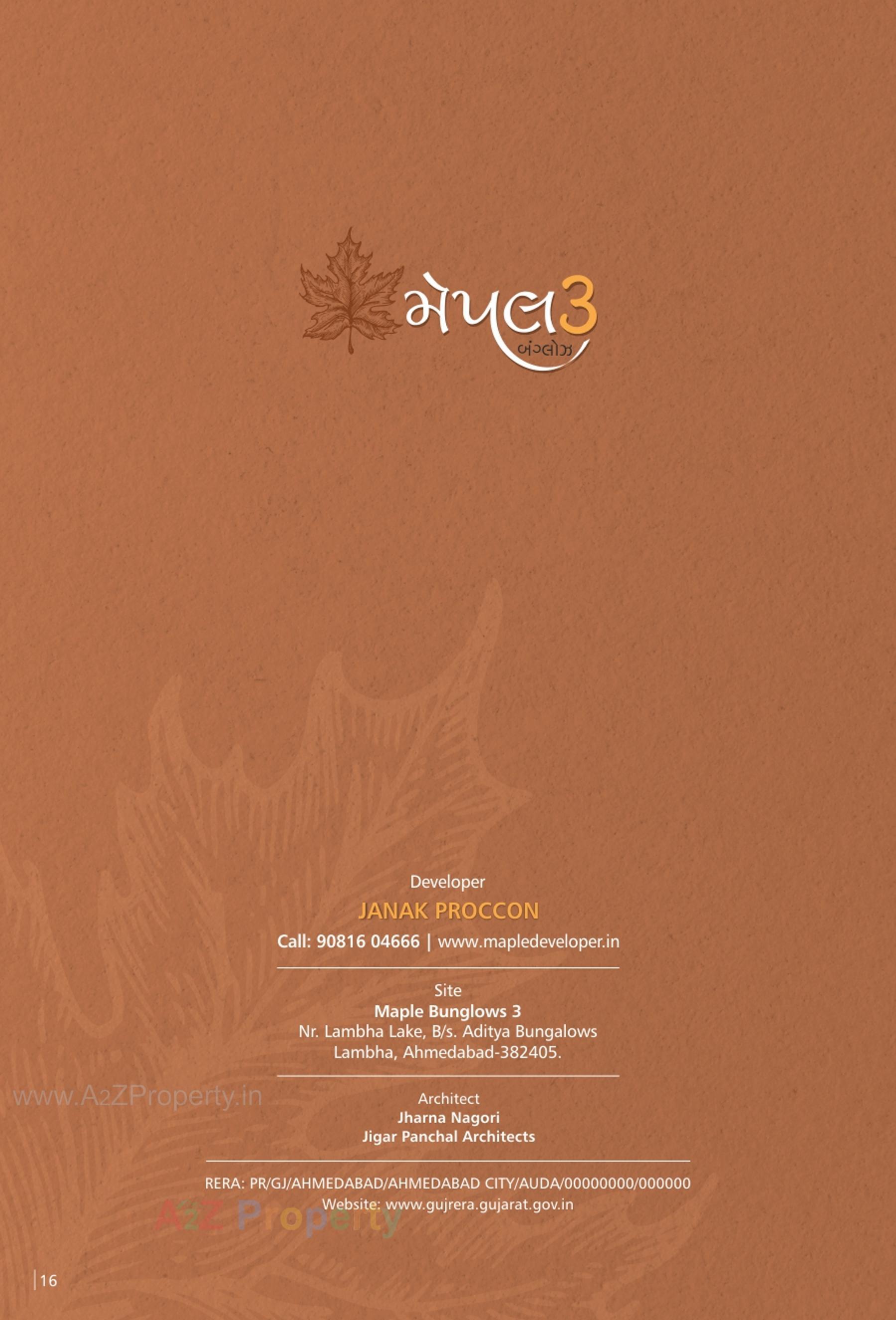  of real estate project Maple Bunglows located at Lambha, Ahmedabad, Gujarat