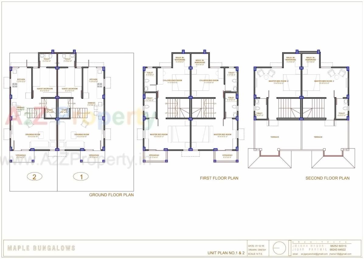 Layout of real estate project Maple Bunglows located at Lambha, Ahmedabad, Gujarat