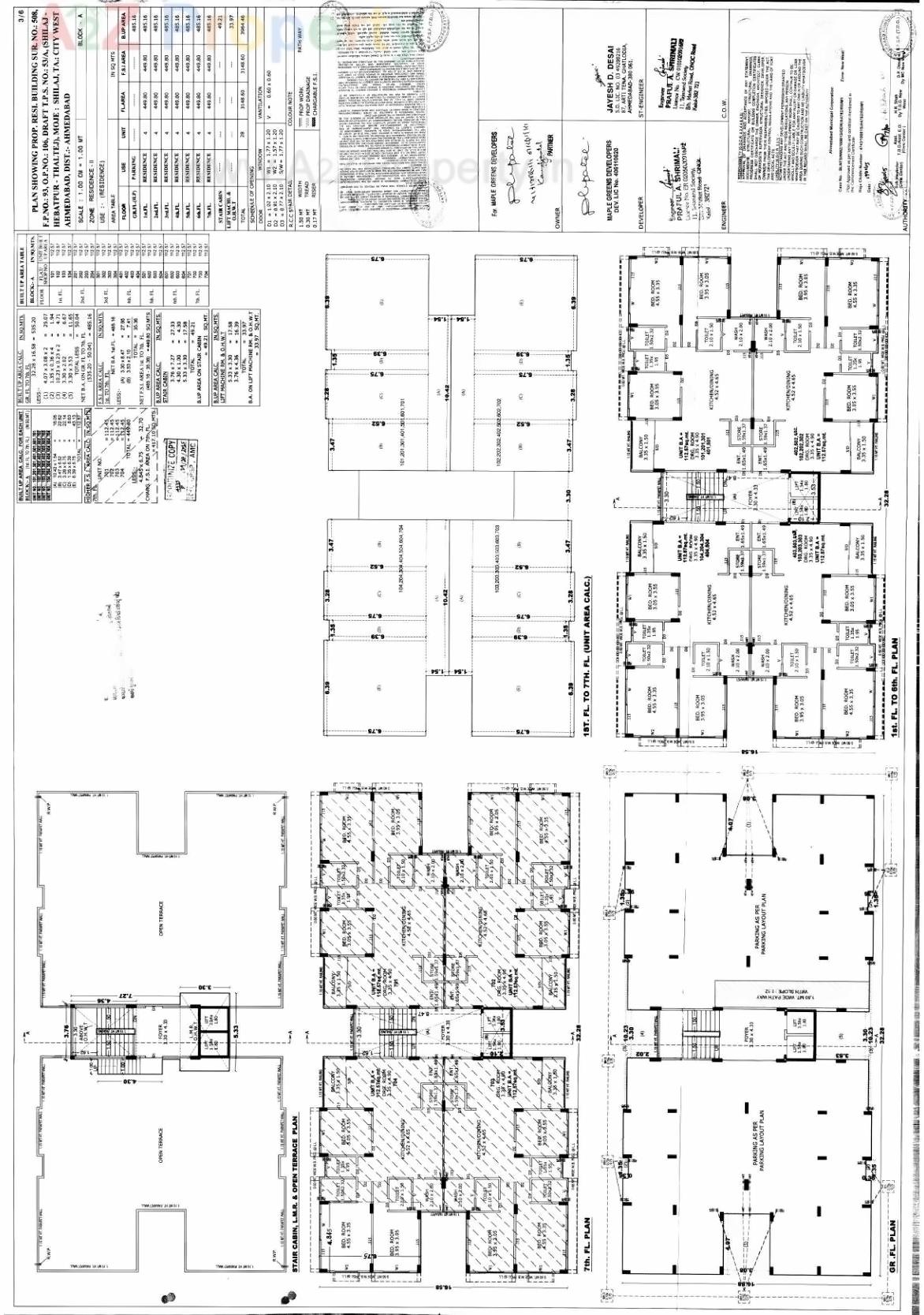 Layout of real estate project Maple Greens Residency located at Shilaj, Ahmedabad, Gujarat